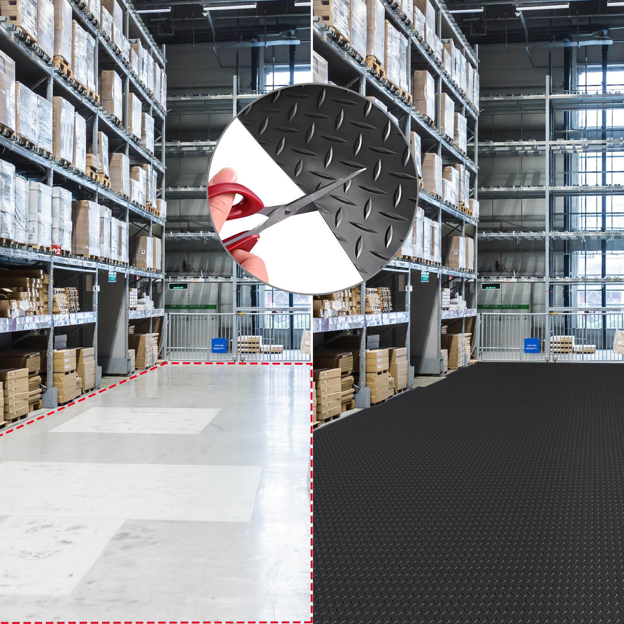 Yescom Garage Floor Mat Car Parking PVC Protector Roll Non-Slip Cuttable Cover - Bild 13 von 20