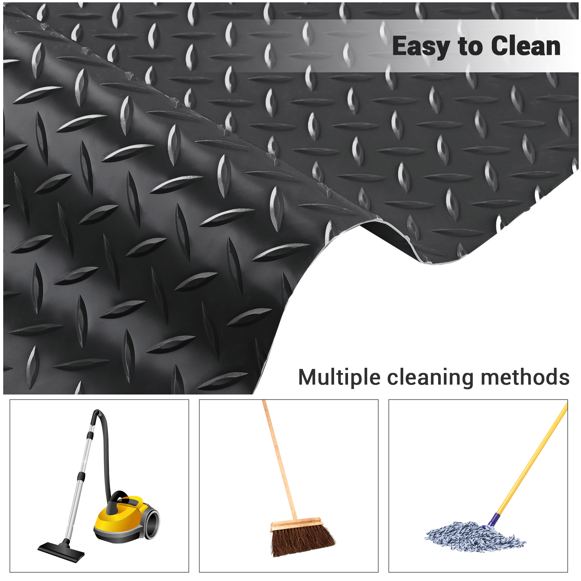 Yescom Garage Floor Mat Car Parking PVC Protector Roll Non-Slip Cuttable Cover - Bild 15 von 20
