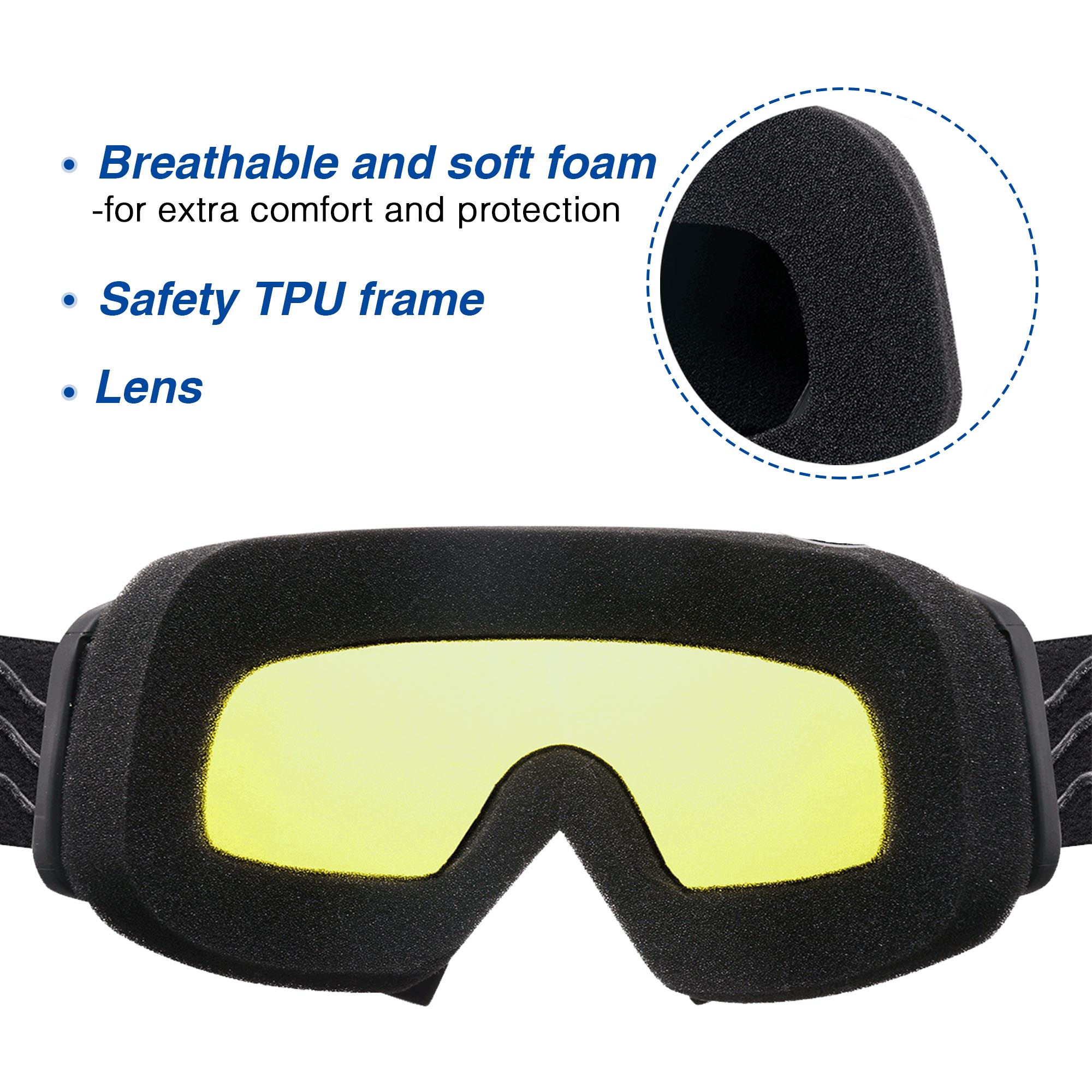 Gafas para motocicleta ATV moto cross montar gafas flexibles lente UV 400 - Imagen 30 de 30
