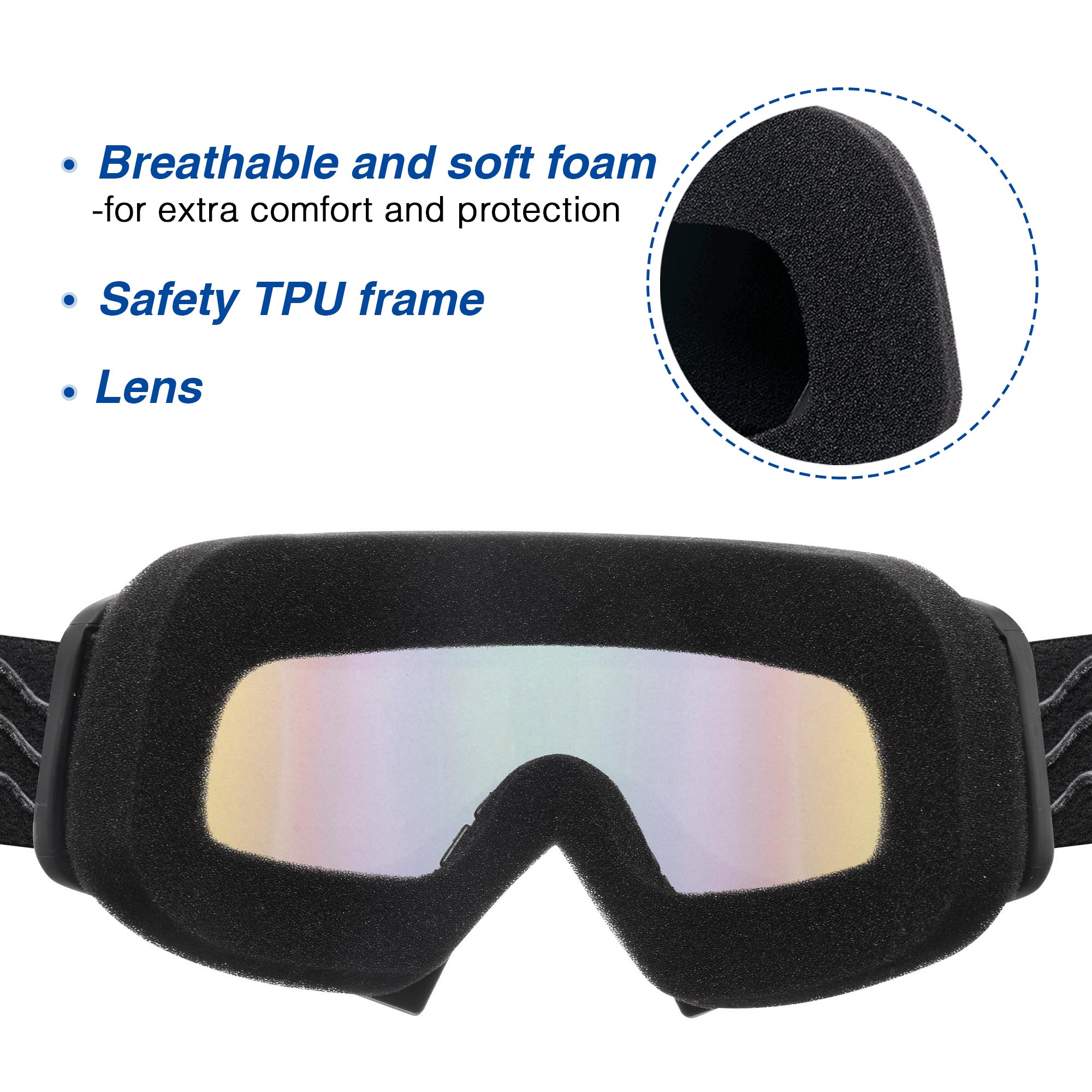 Gafas para motocicleta ATV moto cross montar gafas flexibles lente UV 400 - Imagen 15 de 30