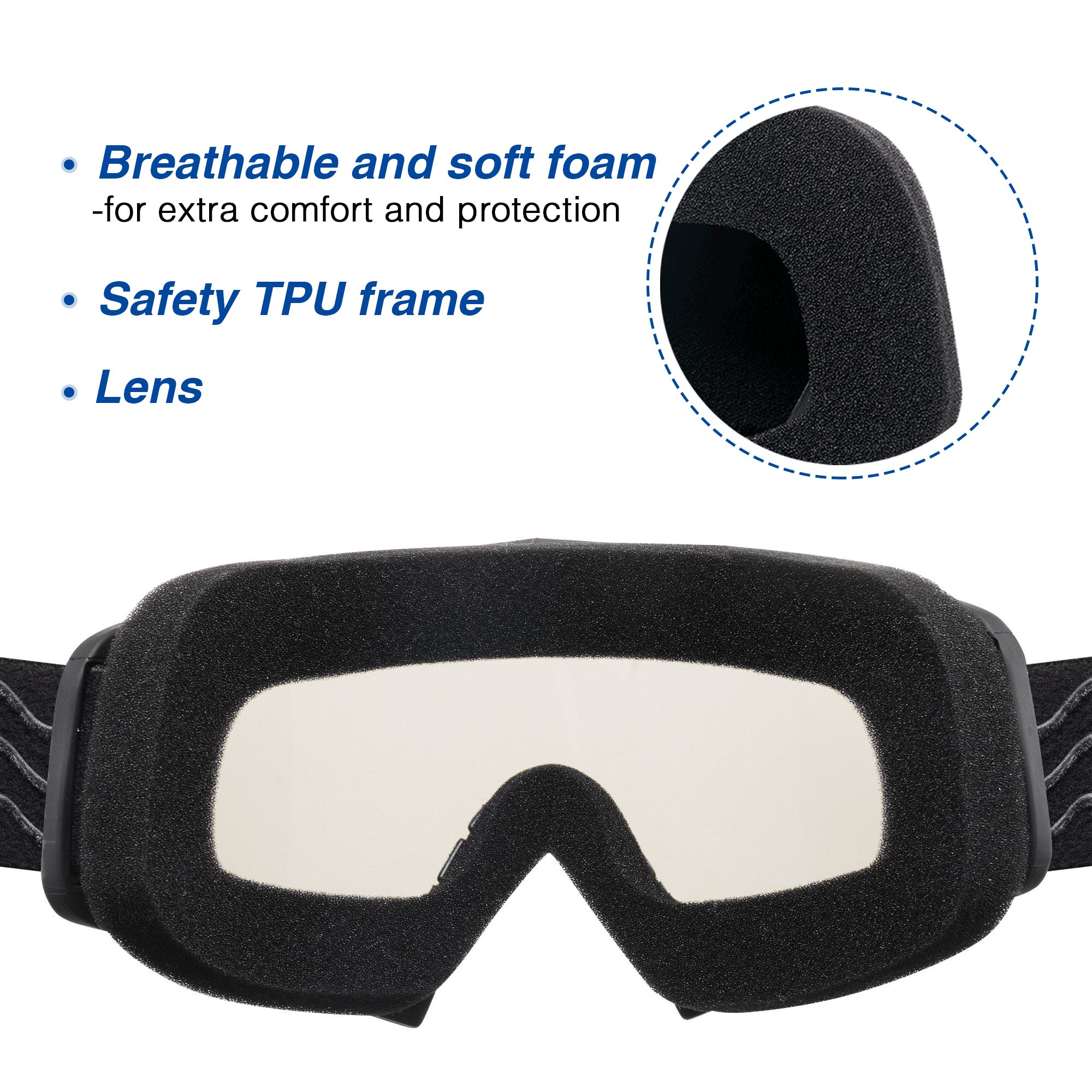Gafas para motocicleta ATV moto cross montar gafas flexibles lente UV 400 - Imagen 25 de 30