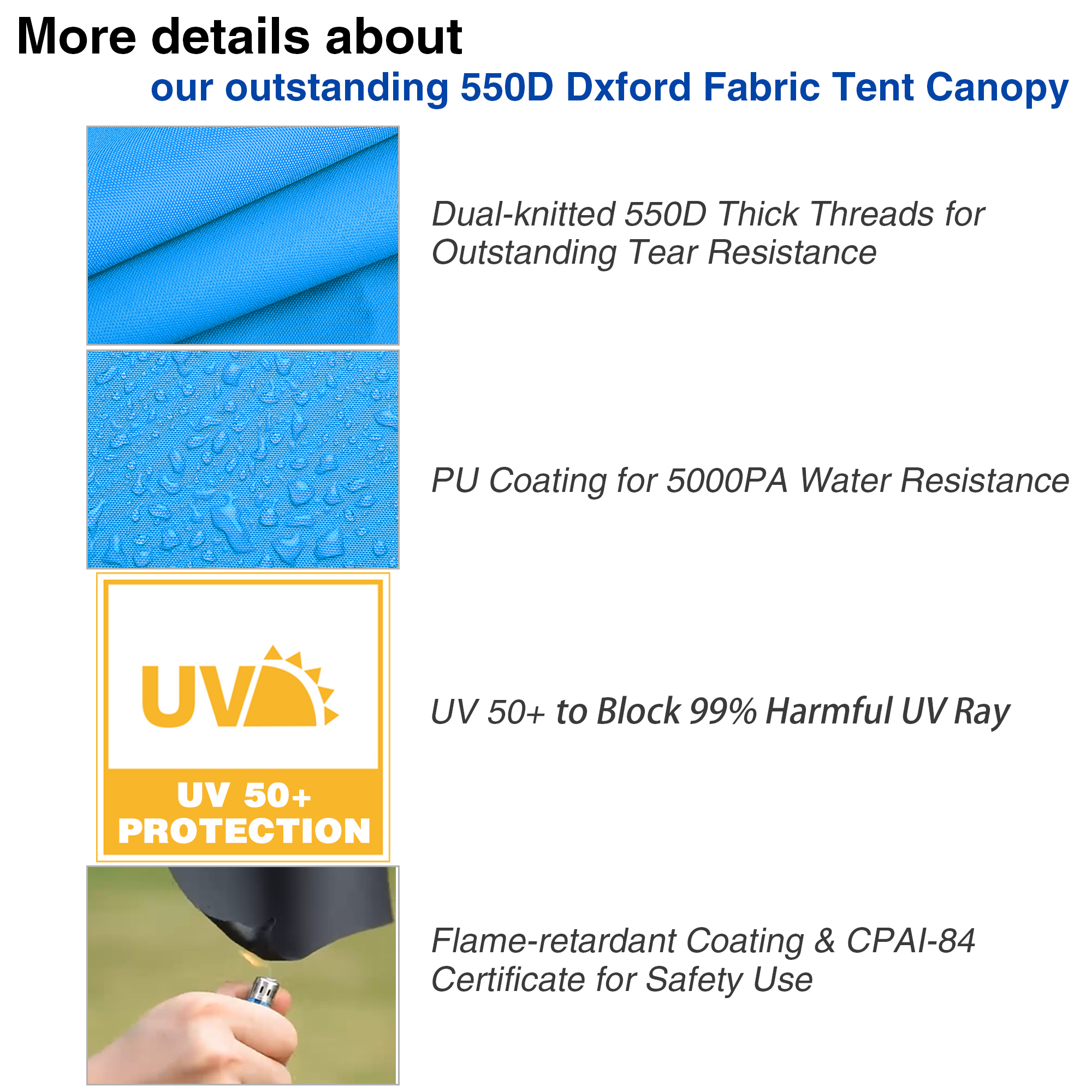 InstaHibit Pop up Canopy Replacement ONLY Outdoor Tent Top Cover Patio Camping - Picture 43 of 100