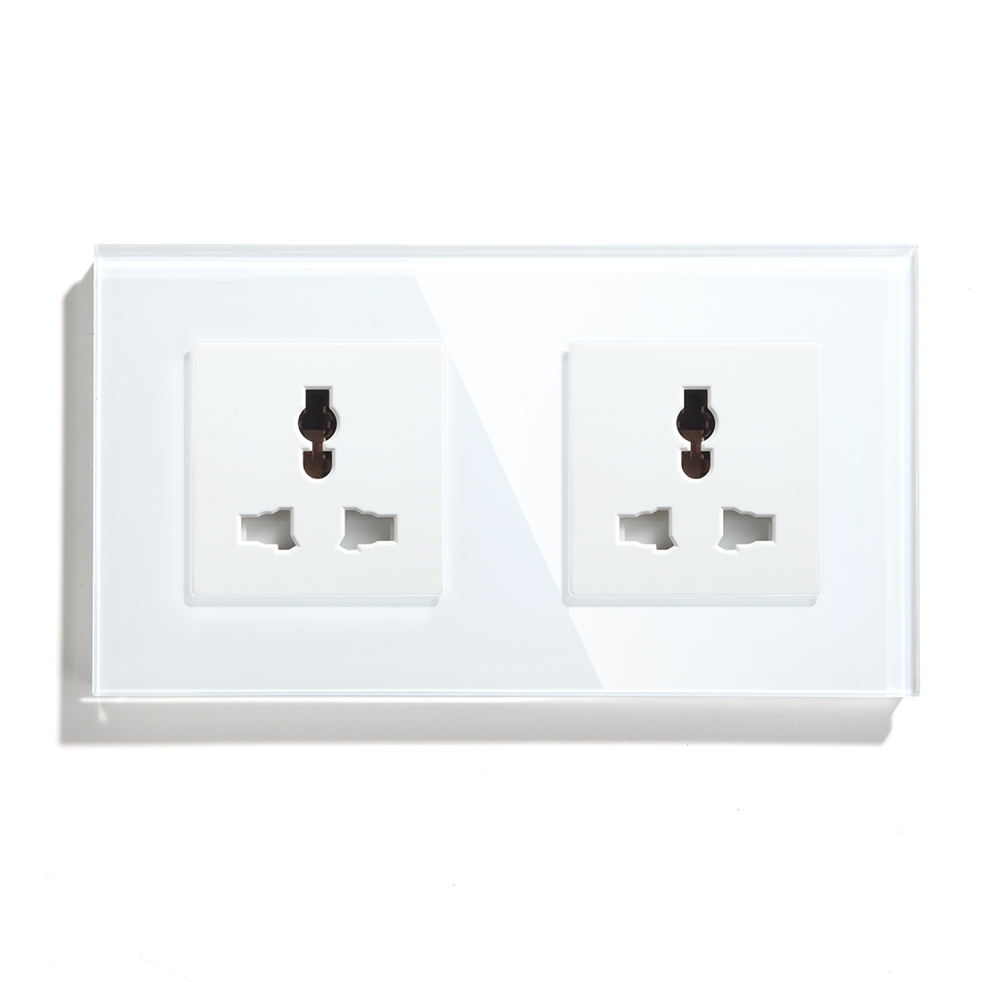 BSEED Dual Multi Plug Socket Wall Socket 13A Power Socket Crystal