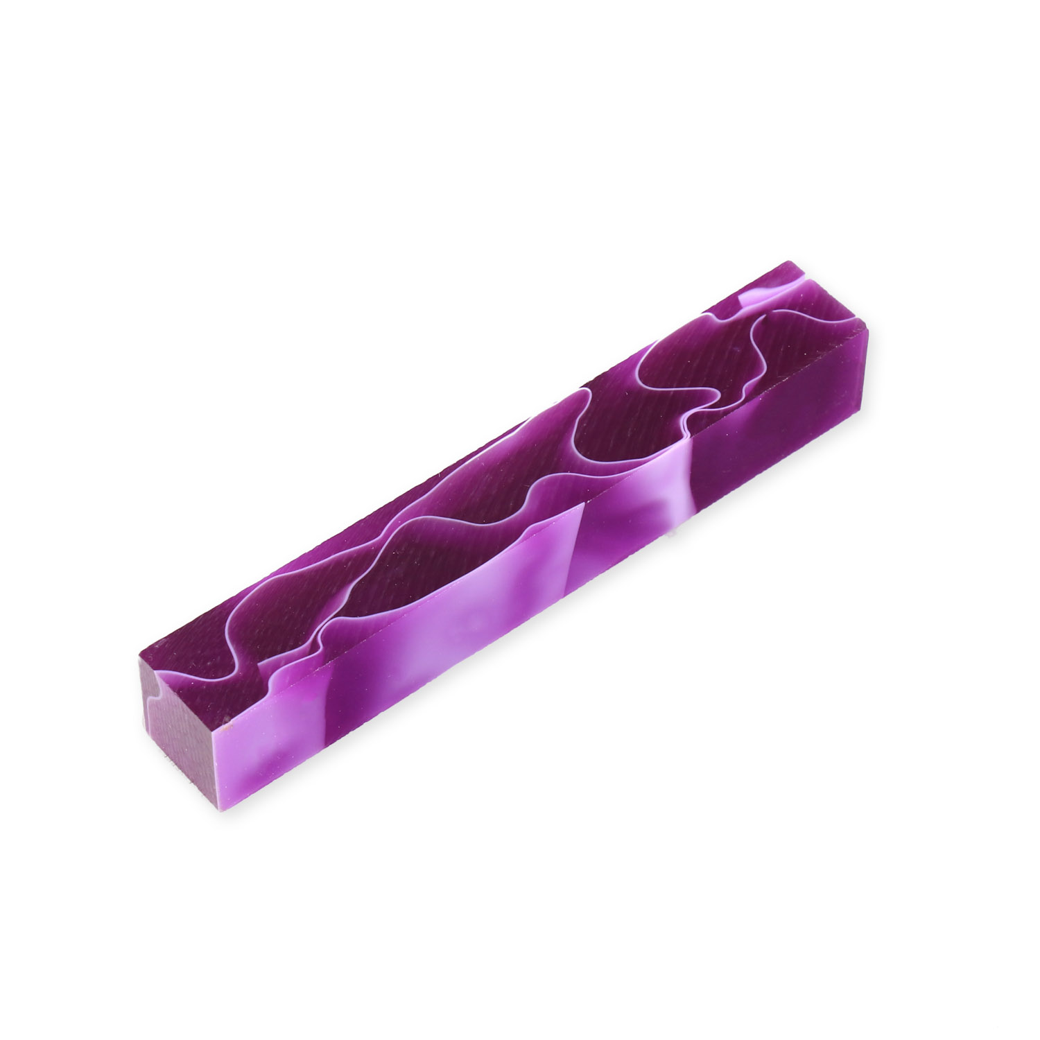 Acrylic Pen Blank Purple with White Lines, Single Blank, Legacy