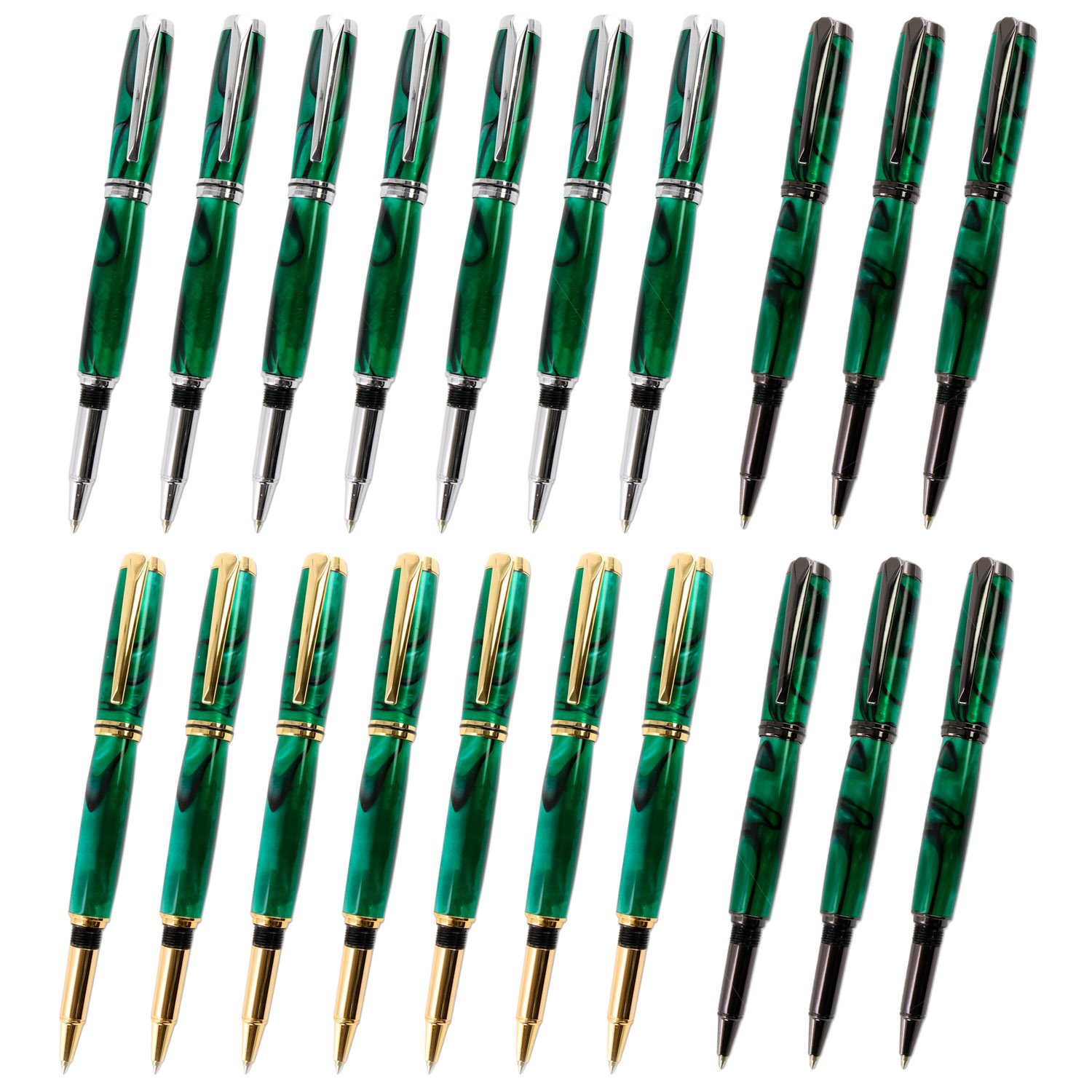 Upgraded Jr Gentleman Pen Kit 20 Piece Variety Pack Legacy Woodturning