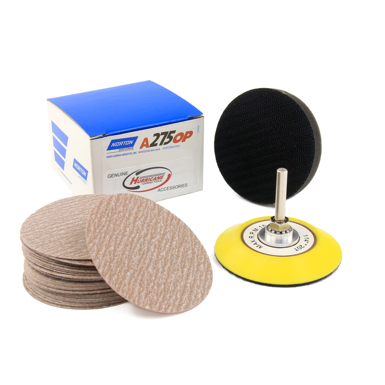 Norton A275 Sandpaper 3" H&L Sanding Discs, 1000 Grit, 50 Pack w