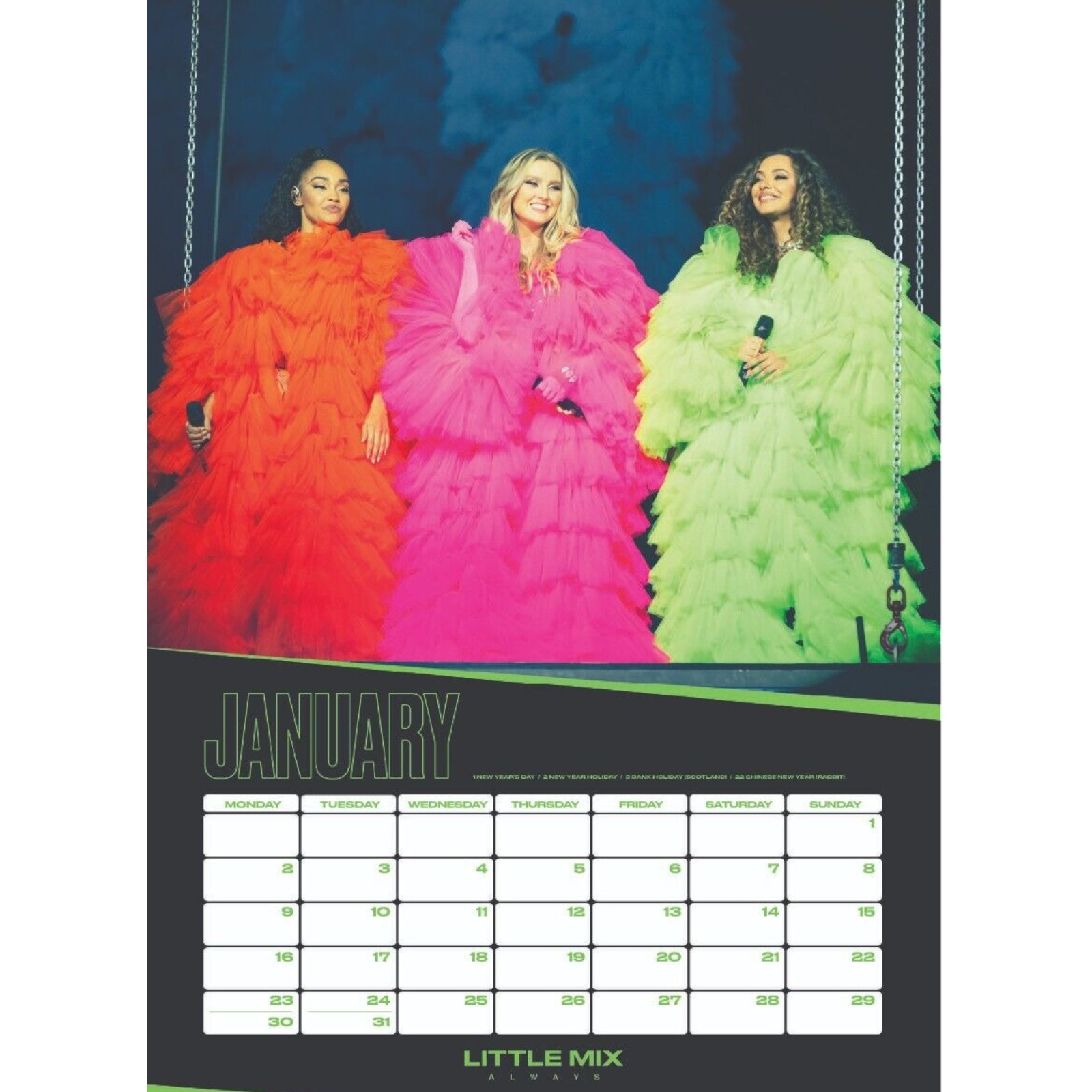 LITTLE MIX 2023 A3 Calendar Month To View Official A3 Wall Organiser £5