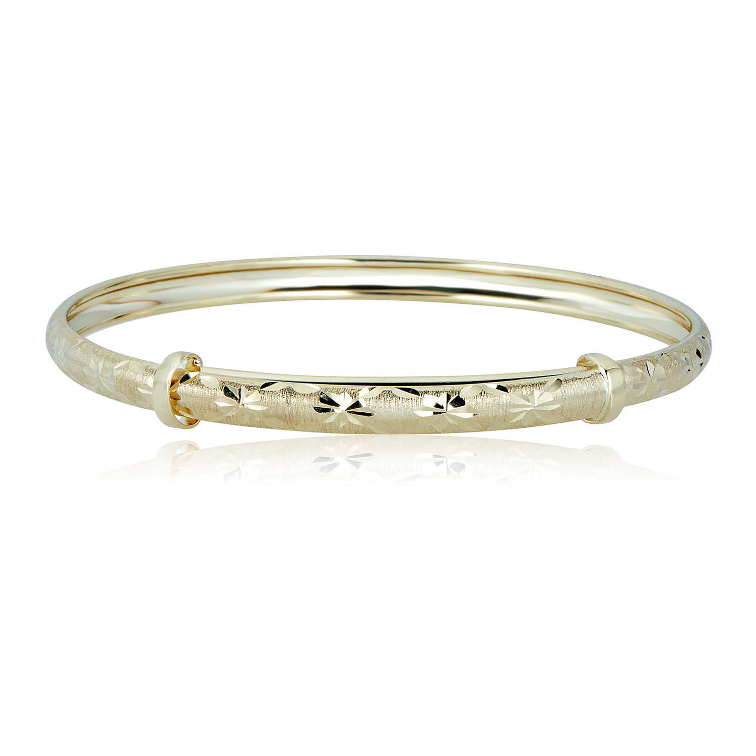 AVORA 10K Gold Adjustable Bangle Bracelet : 1.5" - 2" Diameter - Picture 8 of 11