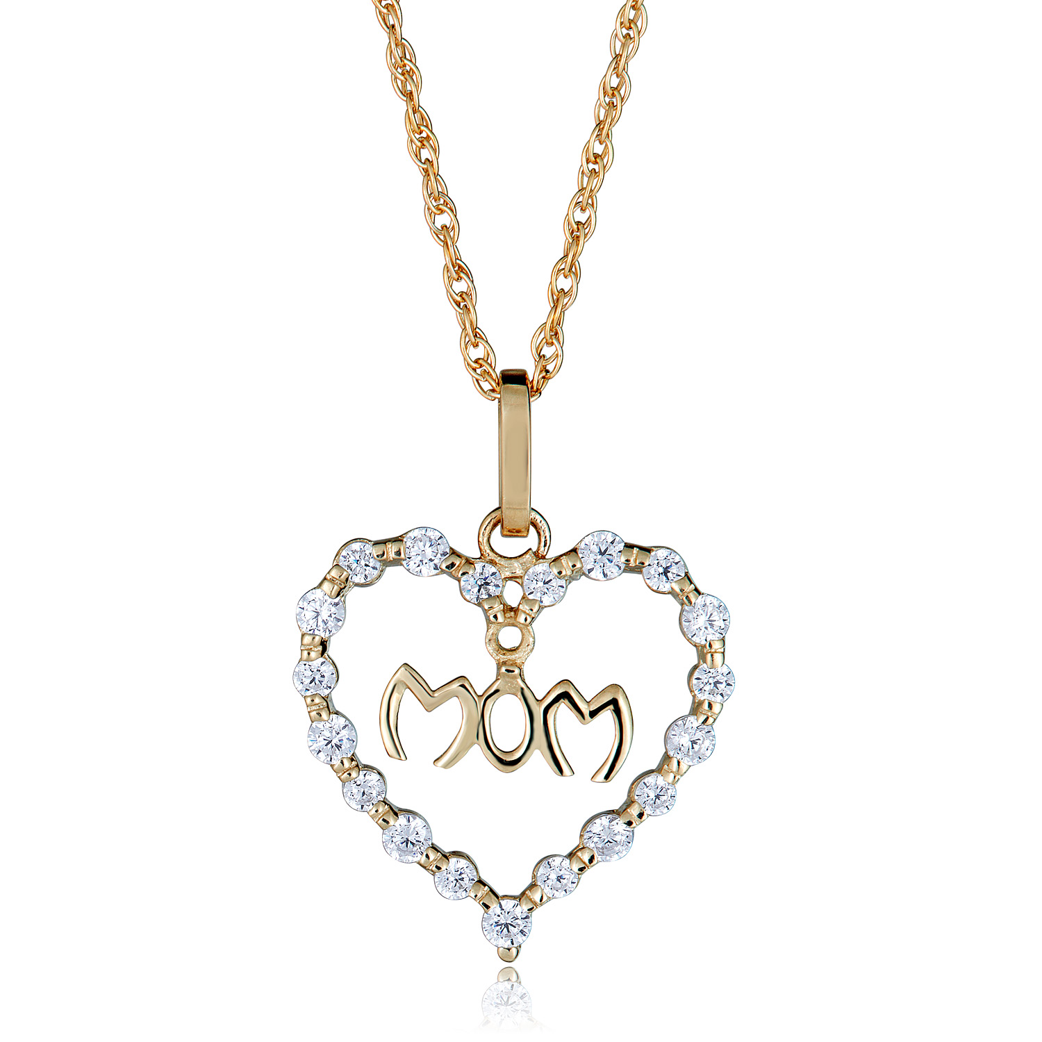 open heart mom necklace