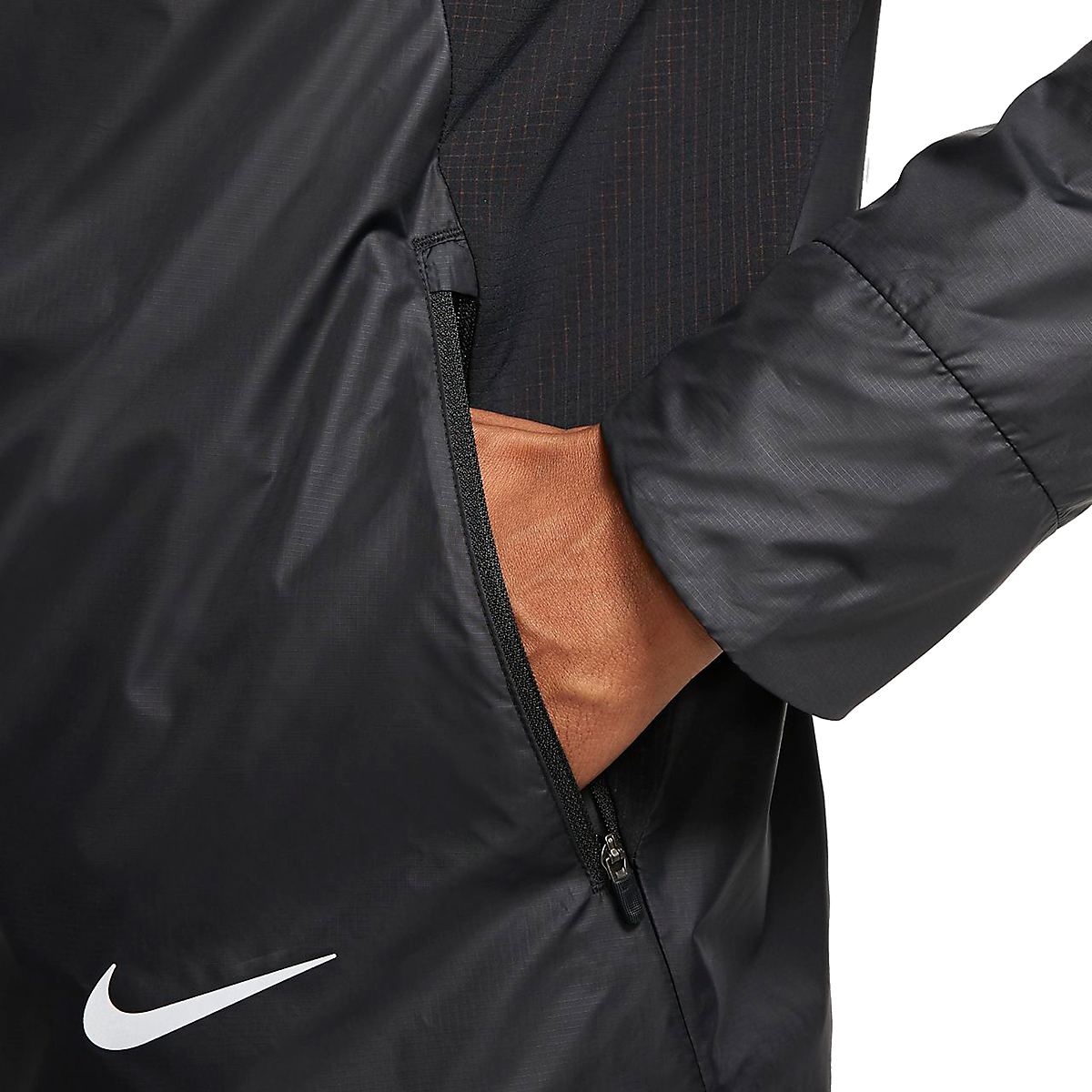 nike men's repel hooded running jacket