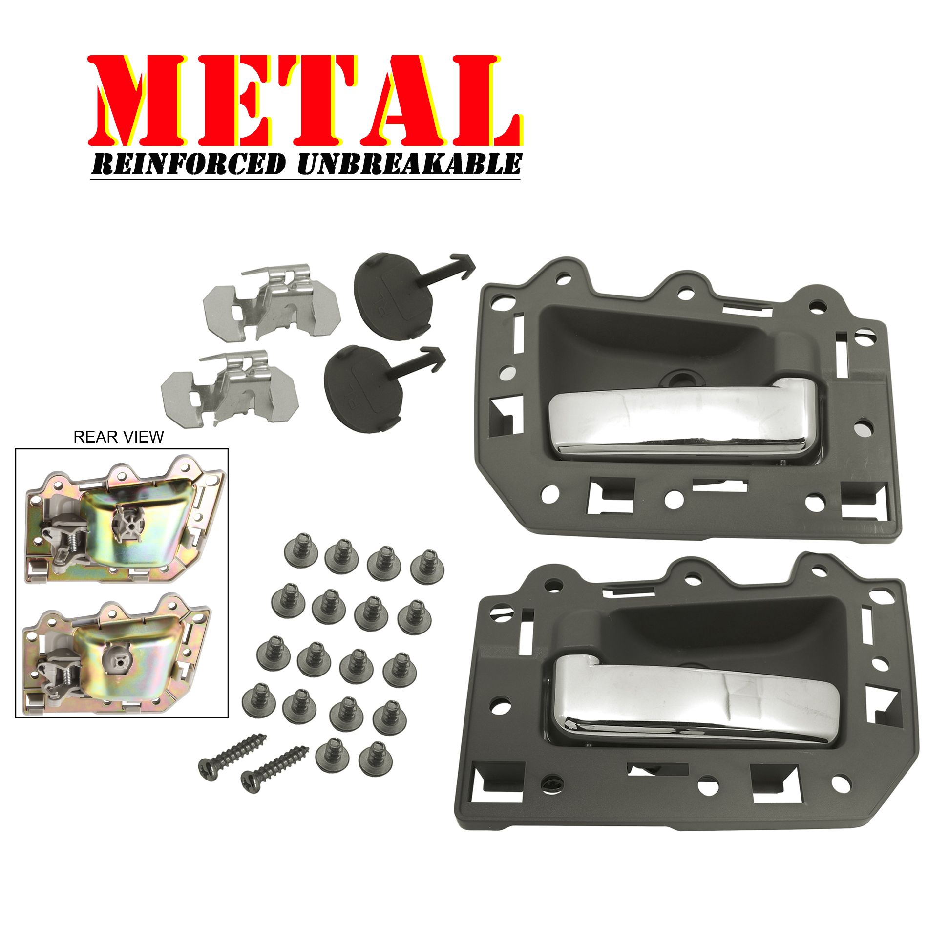 Inside Door Handle For 20052011 Jeep Grand Cherokee Khaki Chrome Bolt Rear Pair Parts