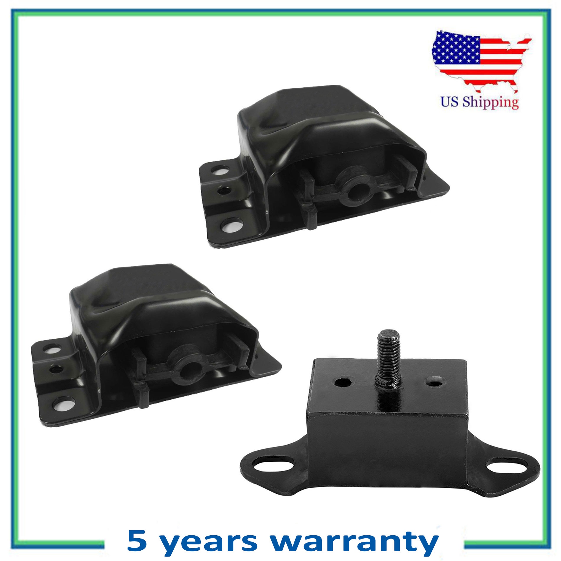 Brand New DEA Engine Motor Mount Set 3pcs For 1975-1977 Pontiac Firebird Base