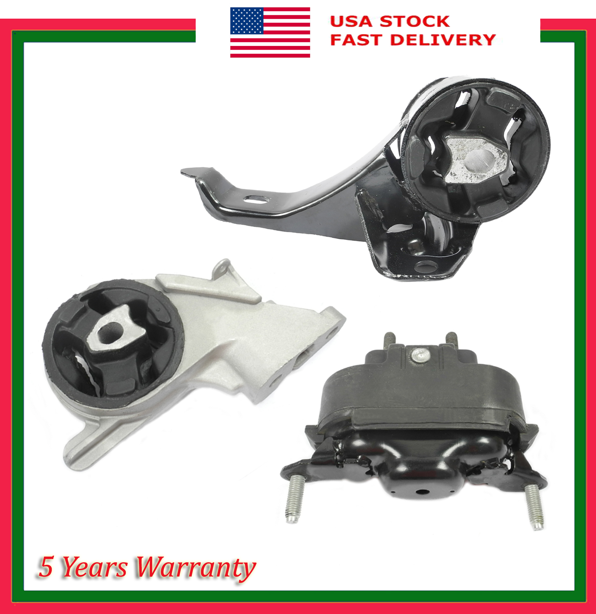 New 5354 5357 5355 Engine Motor & Trans Mount Set 3pcs For Pontiac G6 3 ...