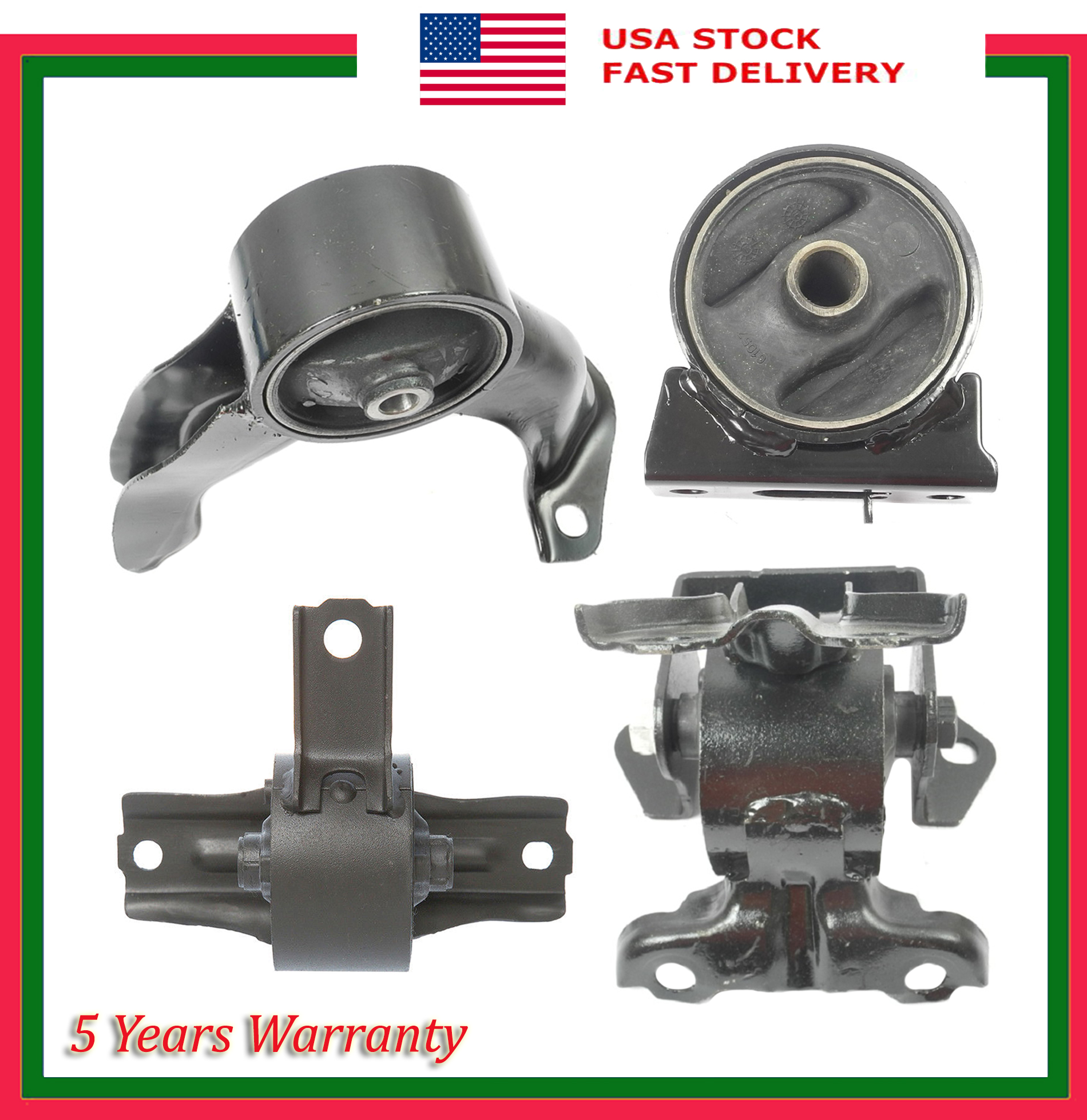 Motor Mounts /& Trans Mount 4PCS for 02-07 Mitsubish Lancer 2.0L Manual w//o Turbo