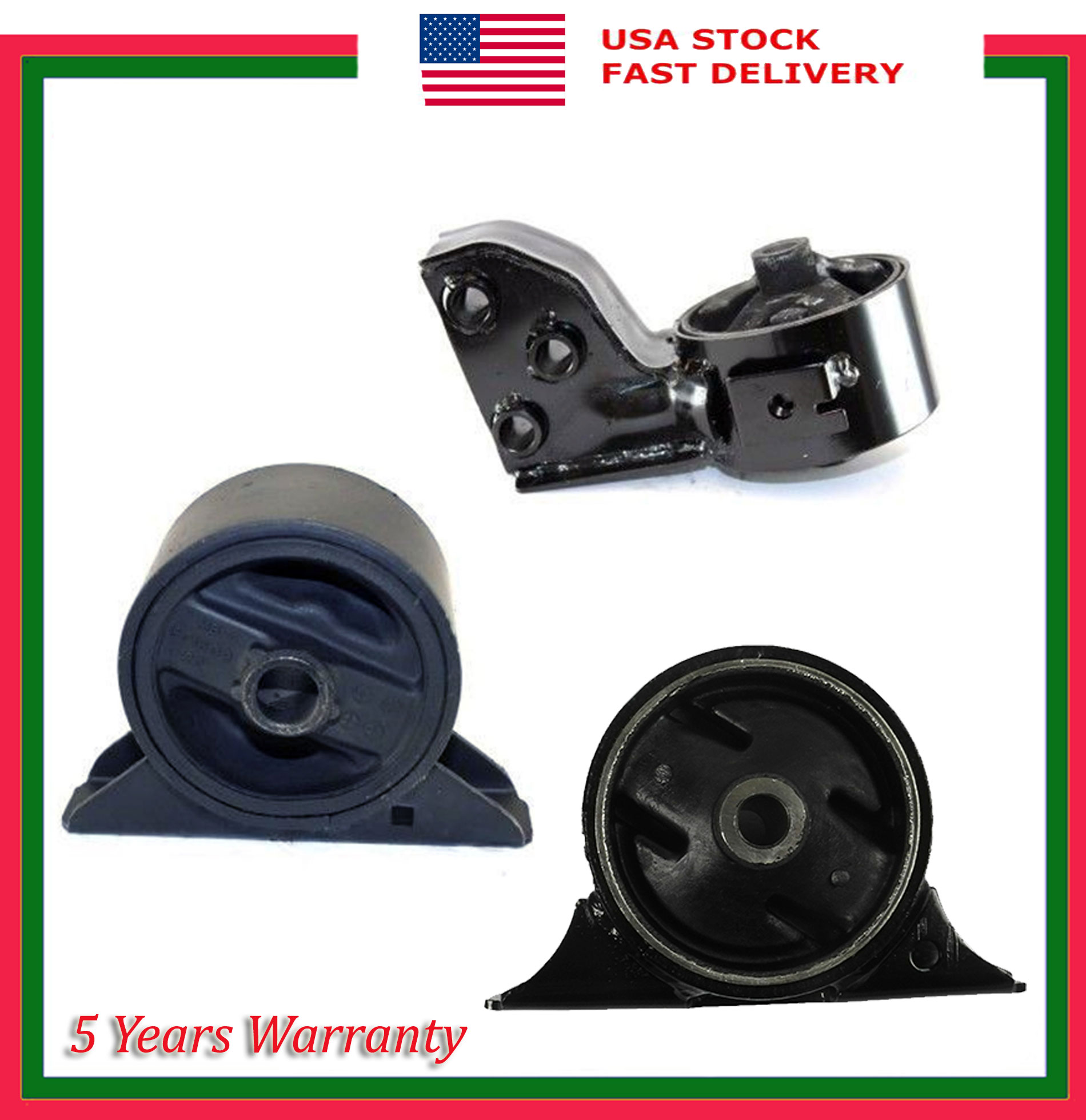 Engine Motor /& Transmission Mount Set 3PCS 1995-2000 for Dodge Avenger 2.5L