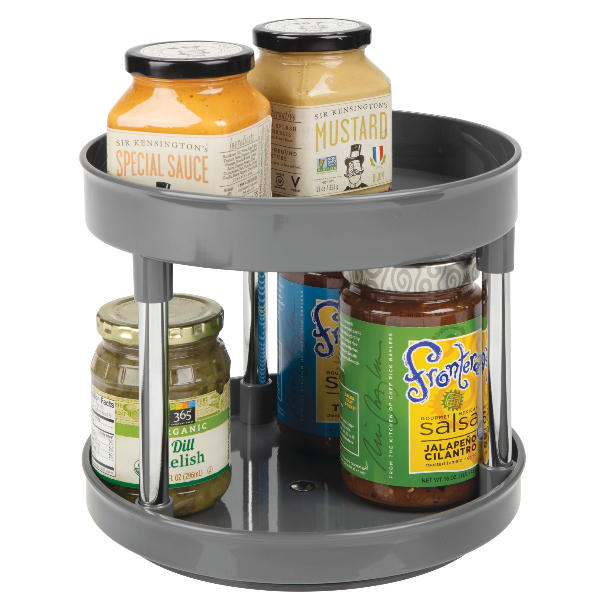 mDesign 2 Level Food Storage Lazy Susan Turntable, 9" Round eBay