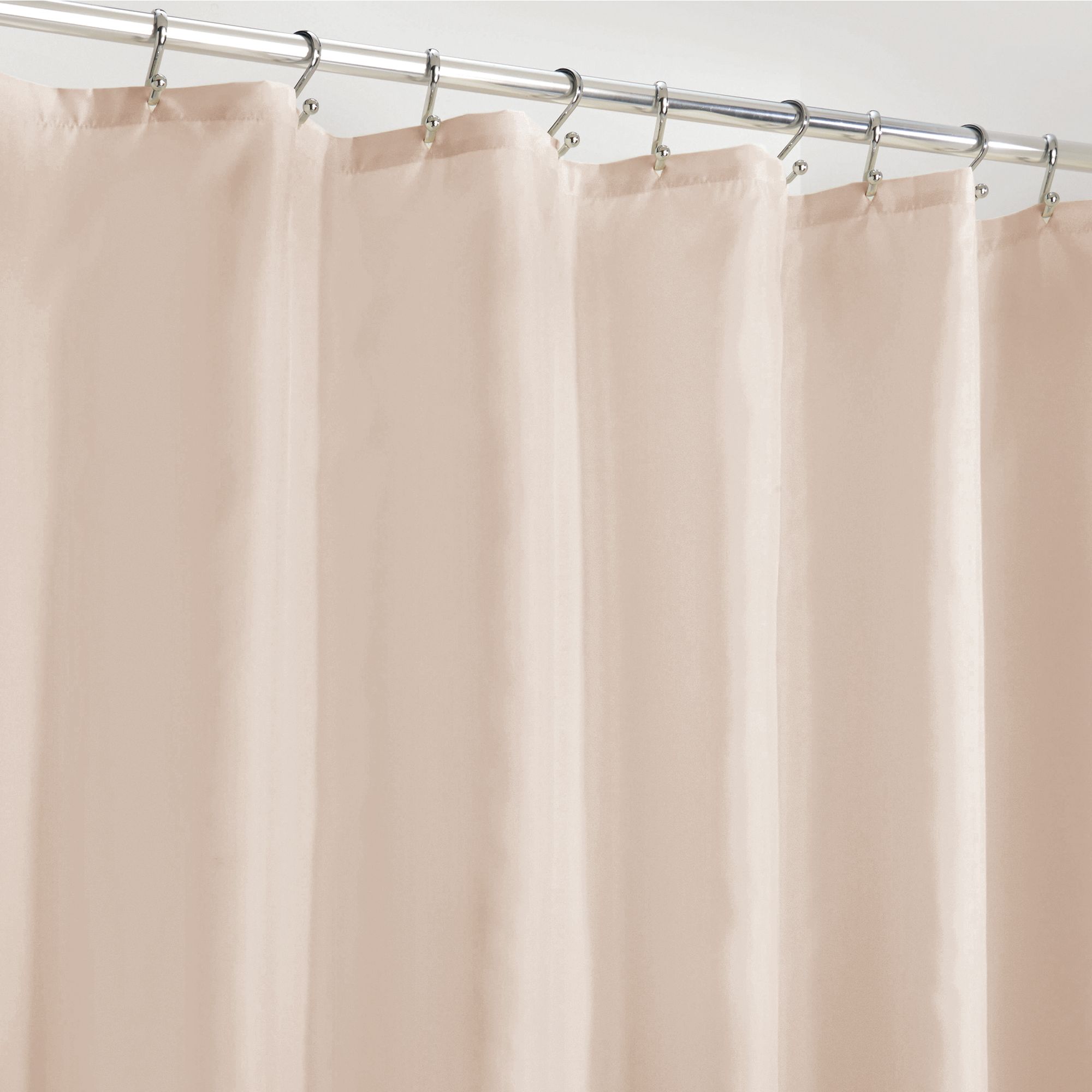 Mdesign Long Water Repellent Fabric Shower Curtain Liner 72x84