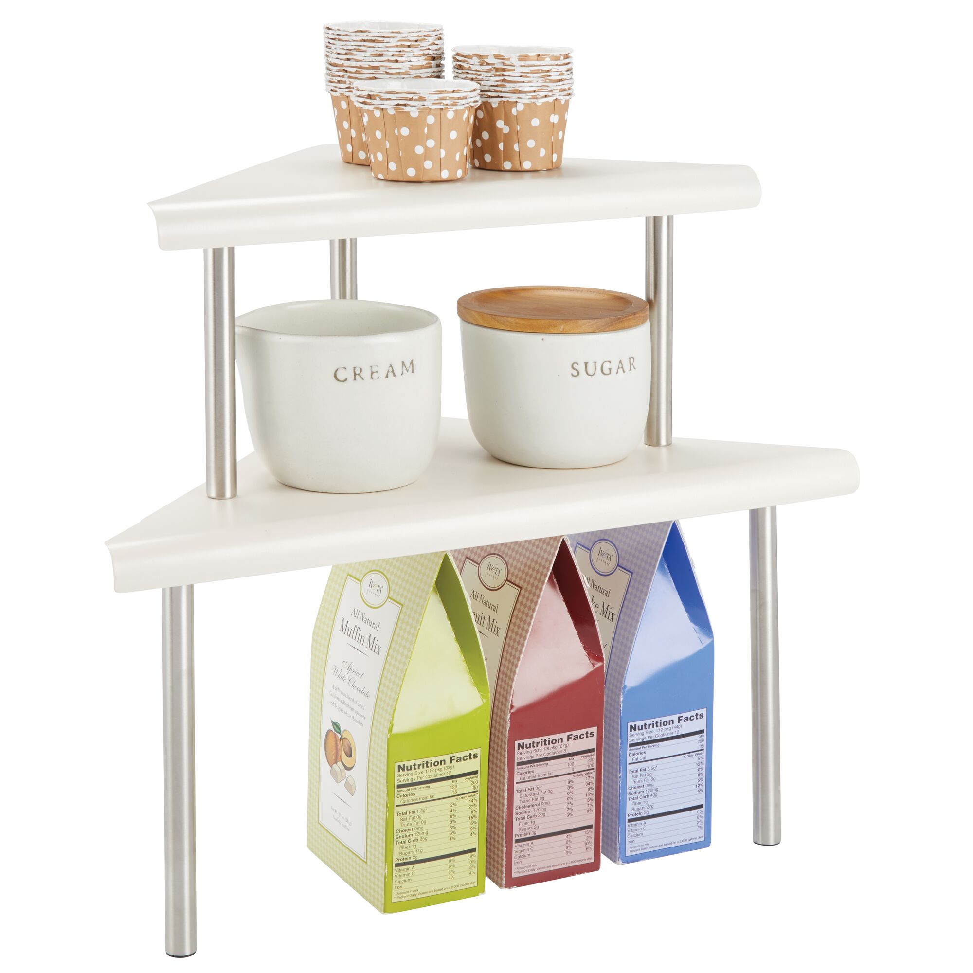 kitchen countertop storage shelves