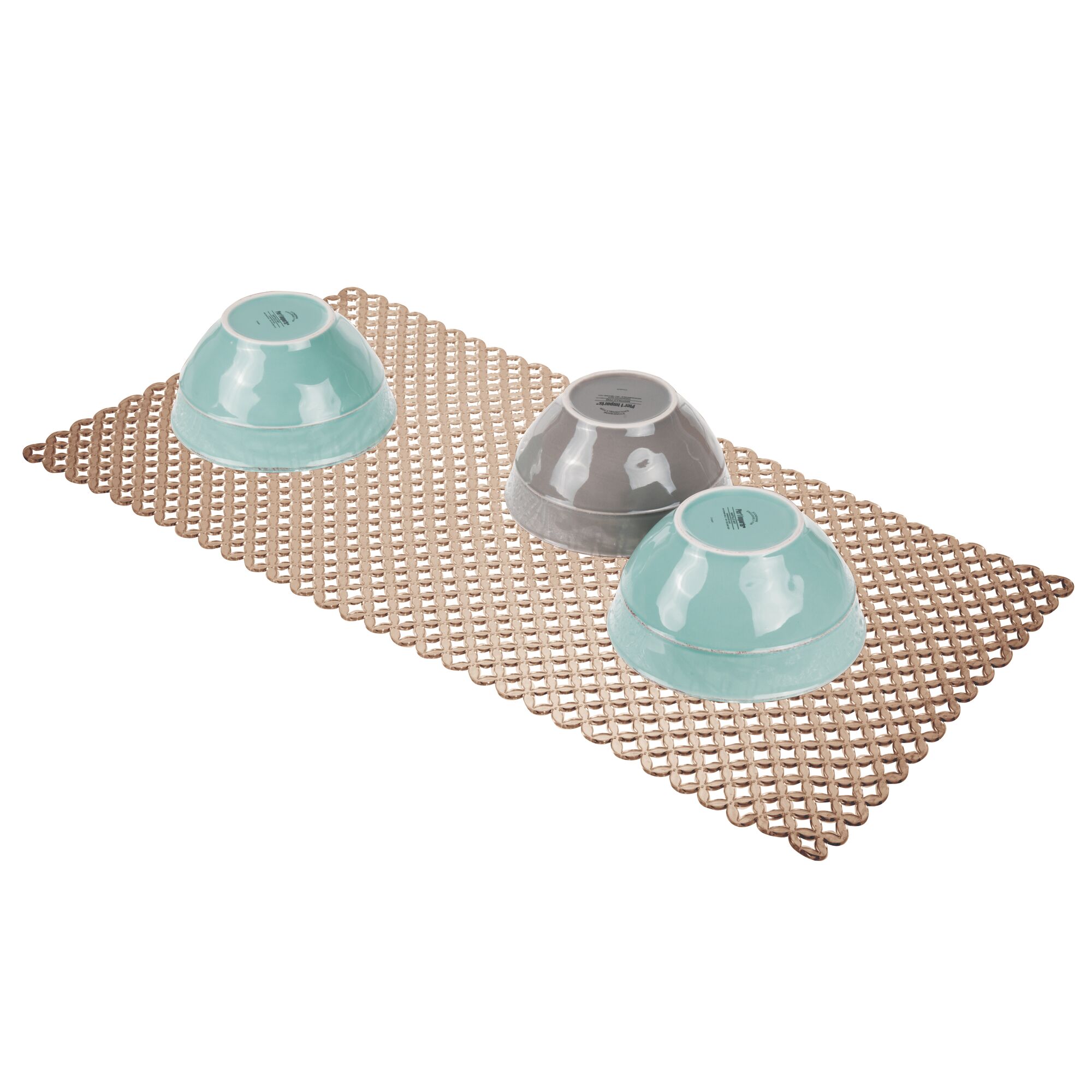 mDesign Plastic Kitchen Farmhouse Sink Protector Mat, X ...