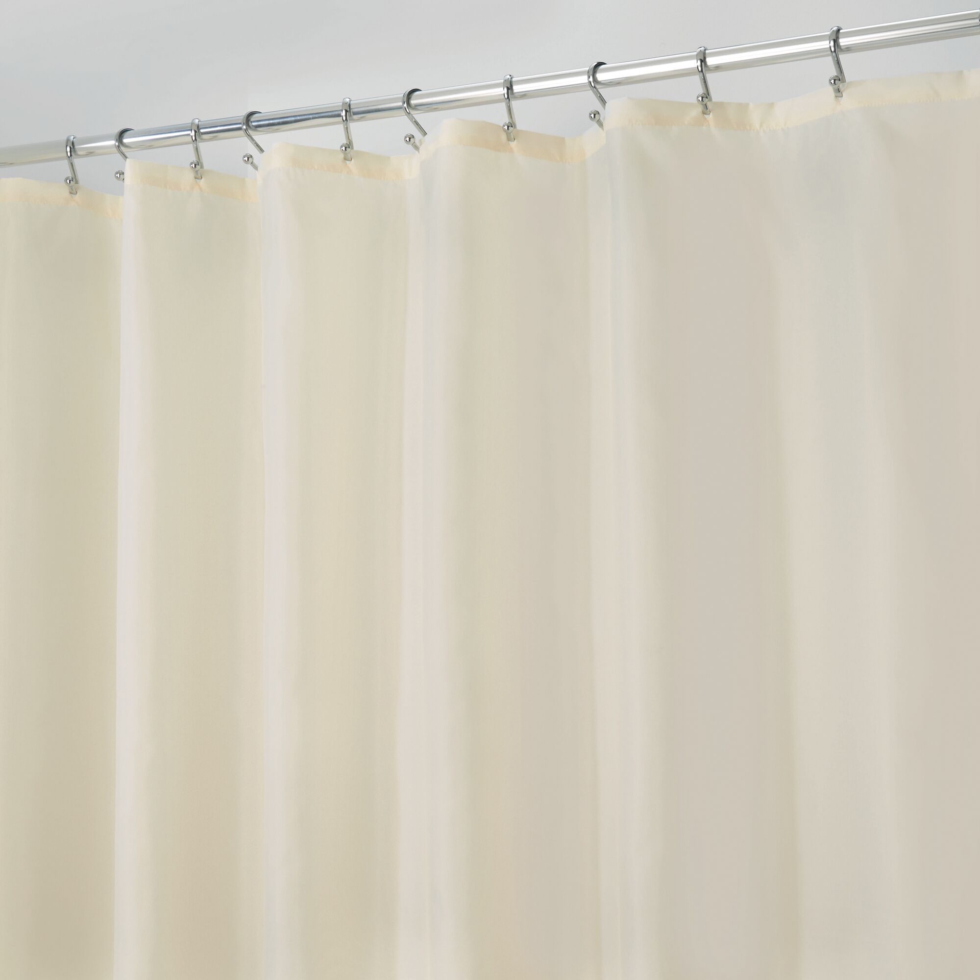 Mdesign X Wide Water Repellent Fabric Shower Curtain Liner 108