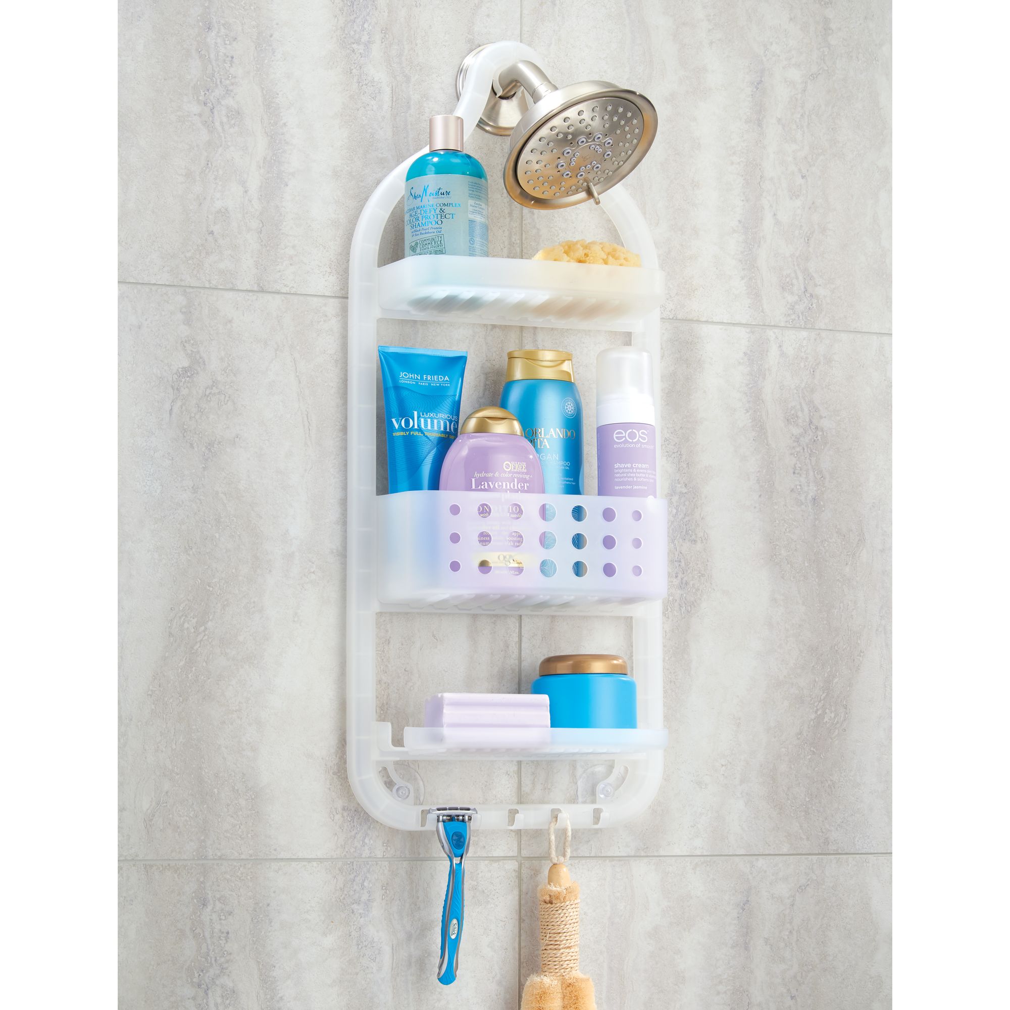 mDesign Plastic Bathroom Tub/Shower Caddy, Hanging Storage Organizer eBay