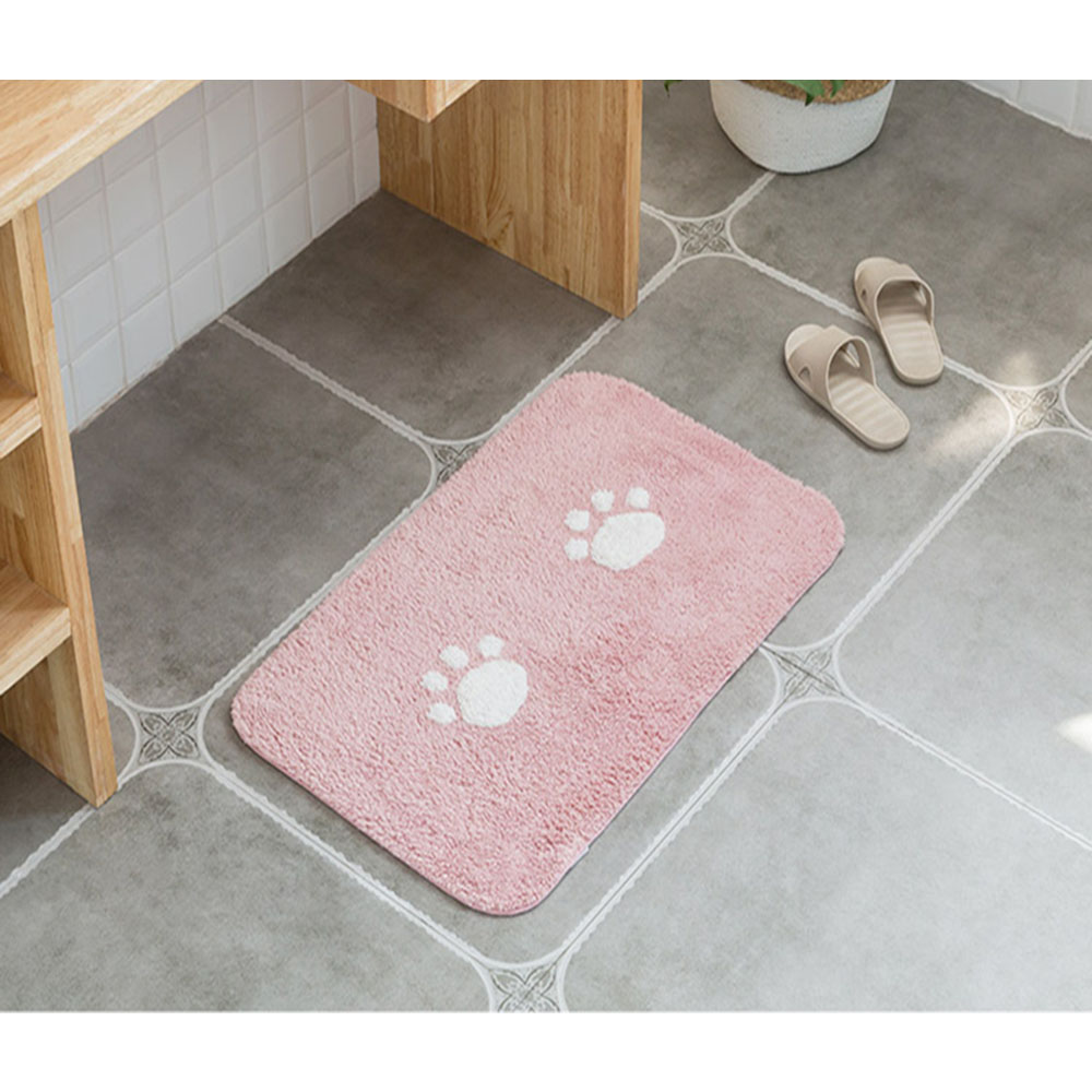 2Pcs/Set Ushaped Toilet Floor Rug Nonslip Cotton Doormat Bathroom