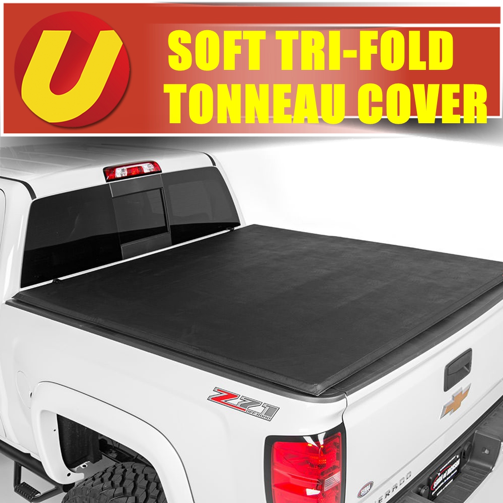 6ft//72in Bed Lock Soft Tri-Fold Tonneau Cover For 2005-2018 Nissan Frontier