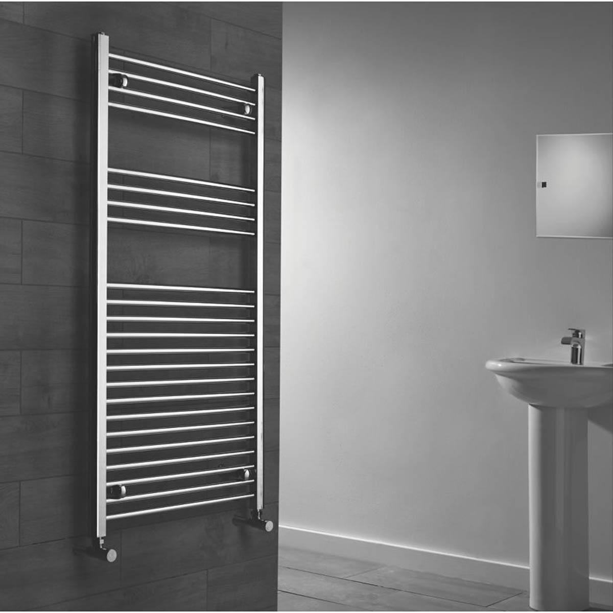 Blyss Bathroom Flat Towel Radiator Ladder Chrome 1200 x 600mm eBay