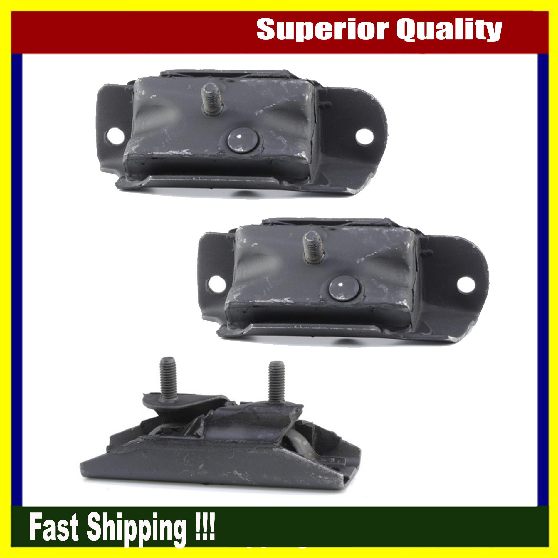 Front Mounts /& Trans Mount Set 3PCS for 96 Ford F-150 F-250 5.0L Bronco 5.8L