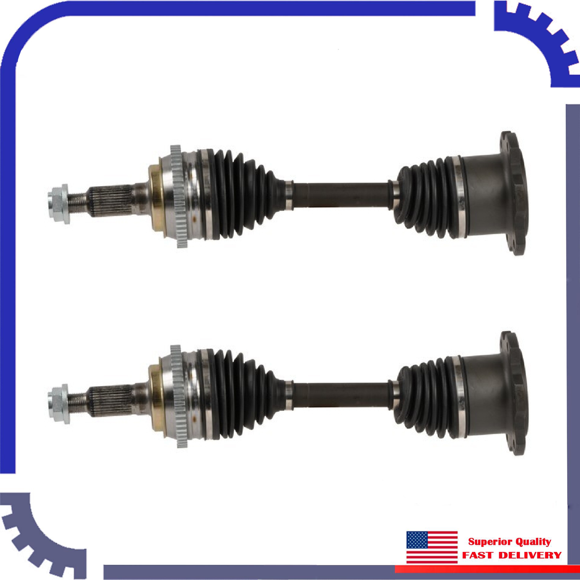 2Pcs New CV Axle Shaft Front Left & Right For 19921997 GMC Yukon SLE