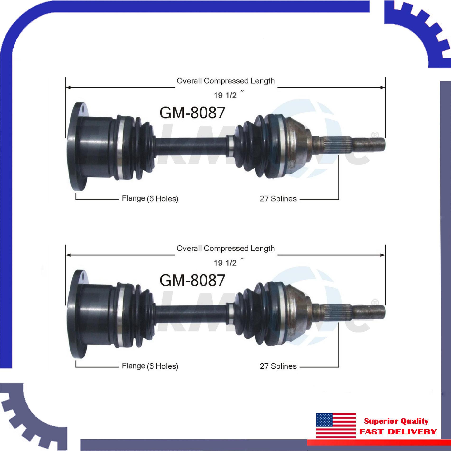 New CV Axle Shaft A Pair Front Left & Right For 19921993 Chevrolet S10