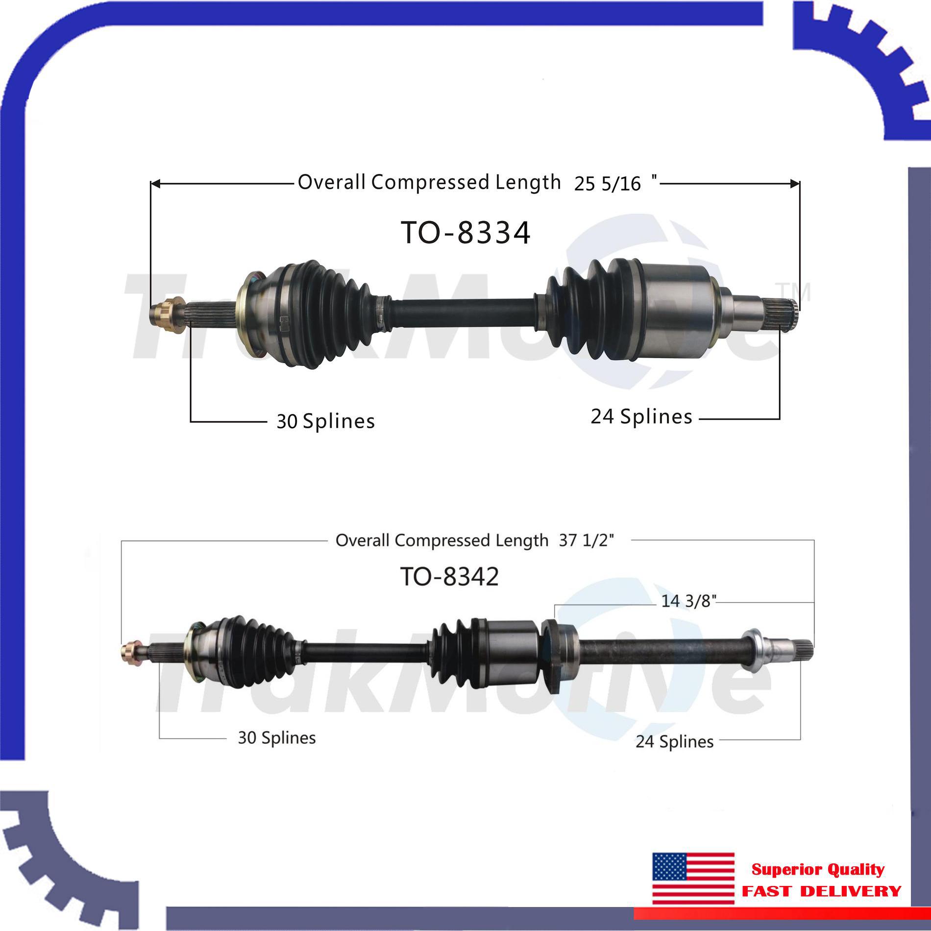 New CV Axle Shaft A Pair Front Left & Right For 20112015 Scion tC Base