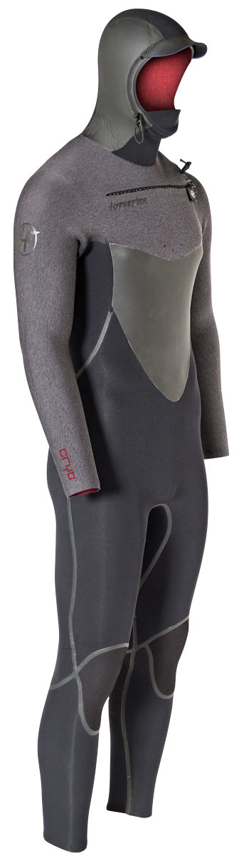 5/4mm Herren Hyperflex VYRL CRYO Hooded Front Zip GBS Neoprenanzug / Fullsuit - Bild 3 von 28