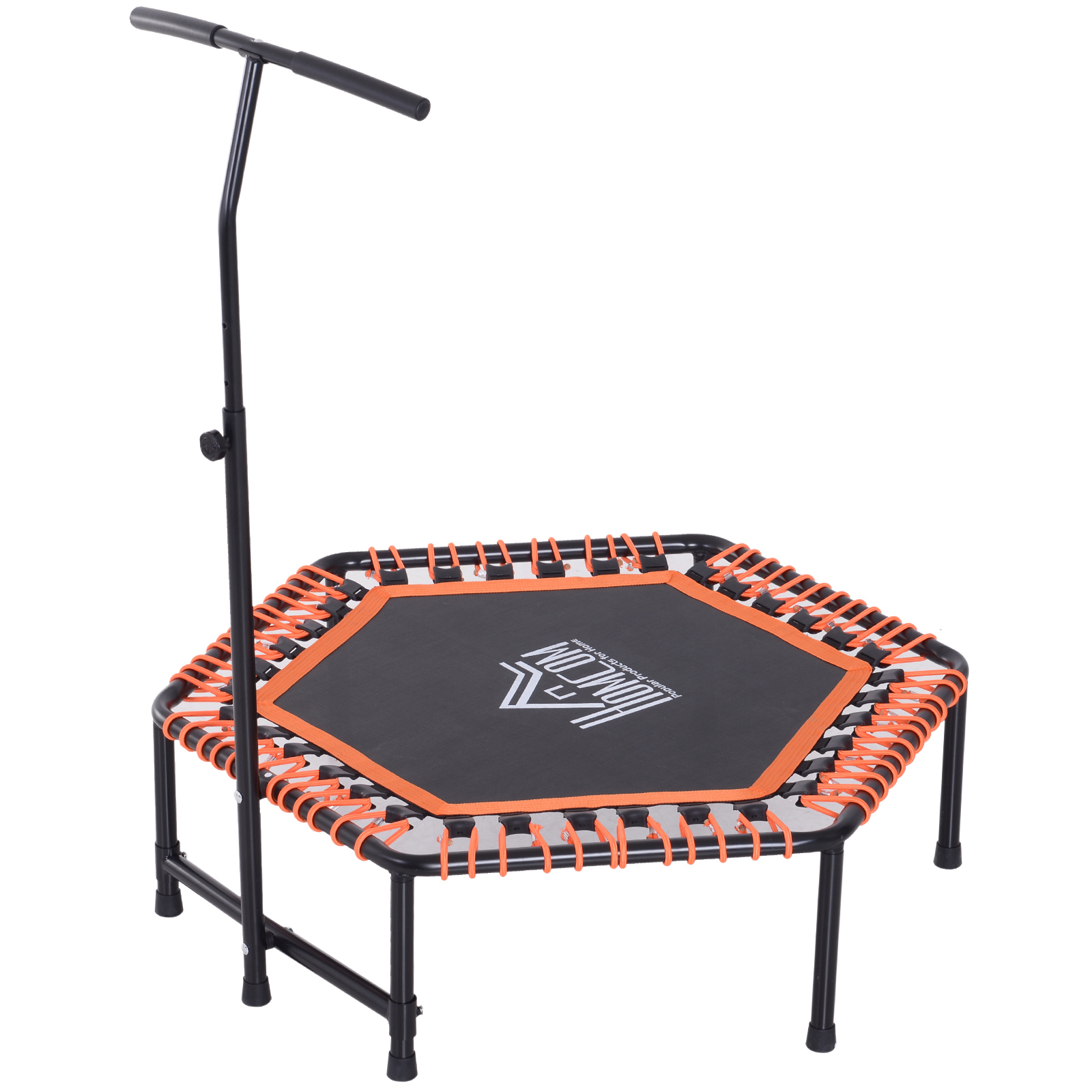 48" Mini Trampoline Hexagon Bungee Rebounder w/ Adjustable