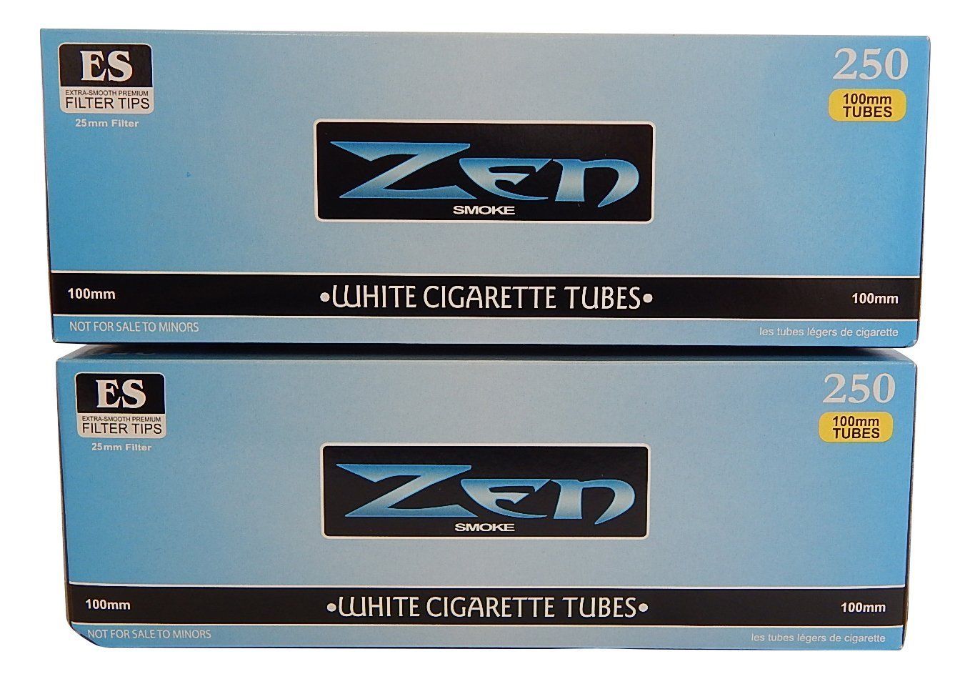 ZEN Blue Light 100MM Size 10 Boxes 250 Tubes Per Box RYO Tobacco
