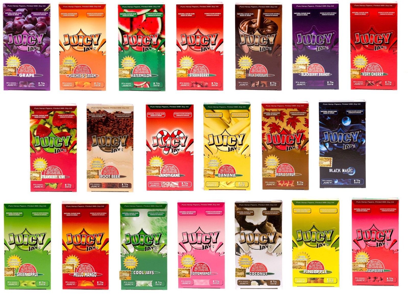 Juicy Jay's Rolling Papers 3 Packs Mix Match Variety 30+ Flavor