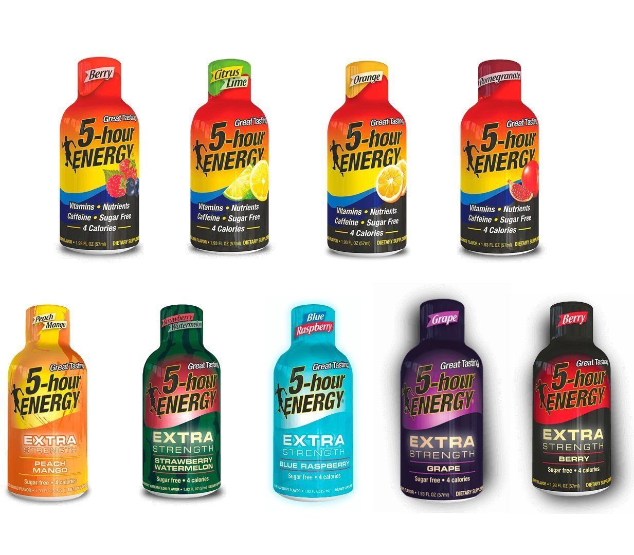 5 Hour Energy EXTRA Strength Peach Mango Shot 6 BOTTLES 1.93oz 57ml