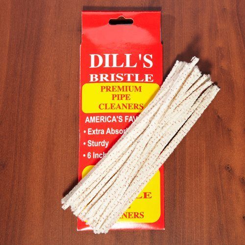Dill's Bristle Pipe Cleaner 8 PACKS Red 6 Inch Cotton 32 Per Pack
