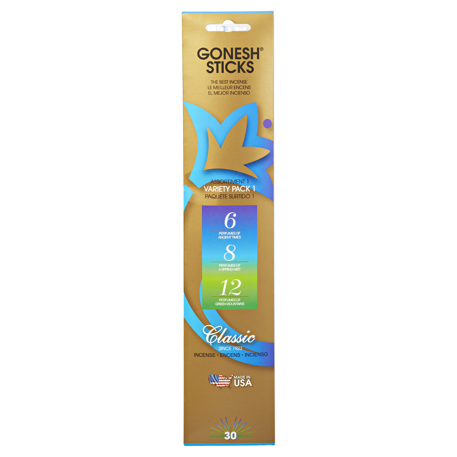 Gonesh Incense Sticks 8 Packs Variety 1 ( 6/8/12 ) 20 Sticks Per