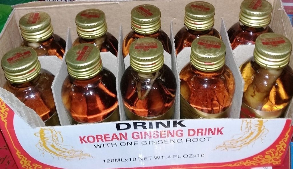 Korean Ginseng Drink 1 Root Box 10 Bottles Energy Honey Stamina