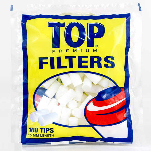 TOP Filter Tips 15MM Box 30 Bags Premium Cigarette RYO Blue 100