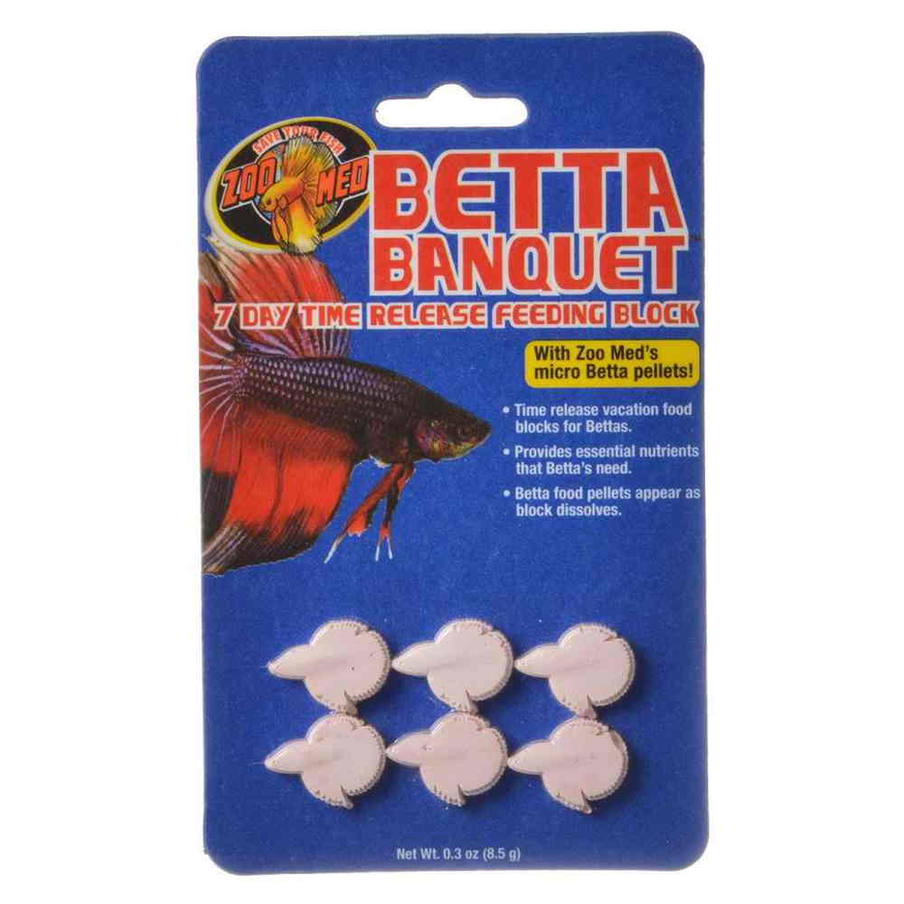 Zoo Med Aquatic Betta Banquet 7 Day Betta Feeder 3 Oz 6 Pack