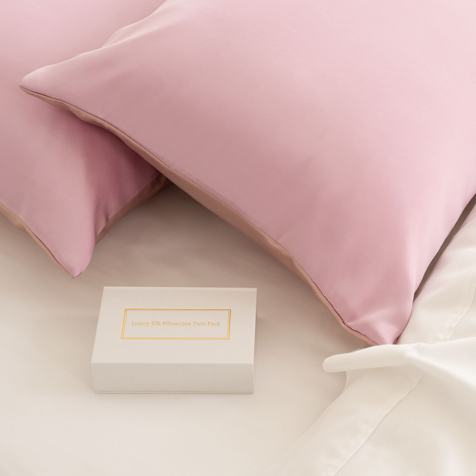 Royal Comfort Mulberry Soft Silk Luxurious Hypoallergenic Pillowcase Twin Pack - Picture 64 of 144