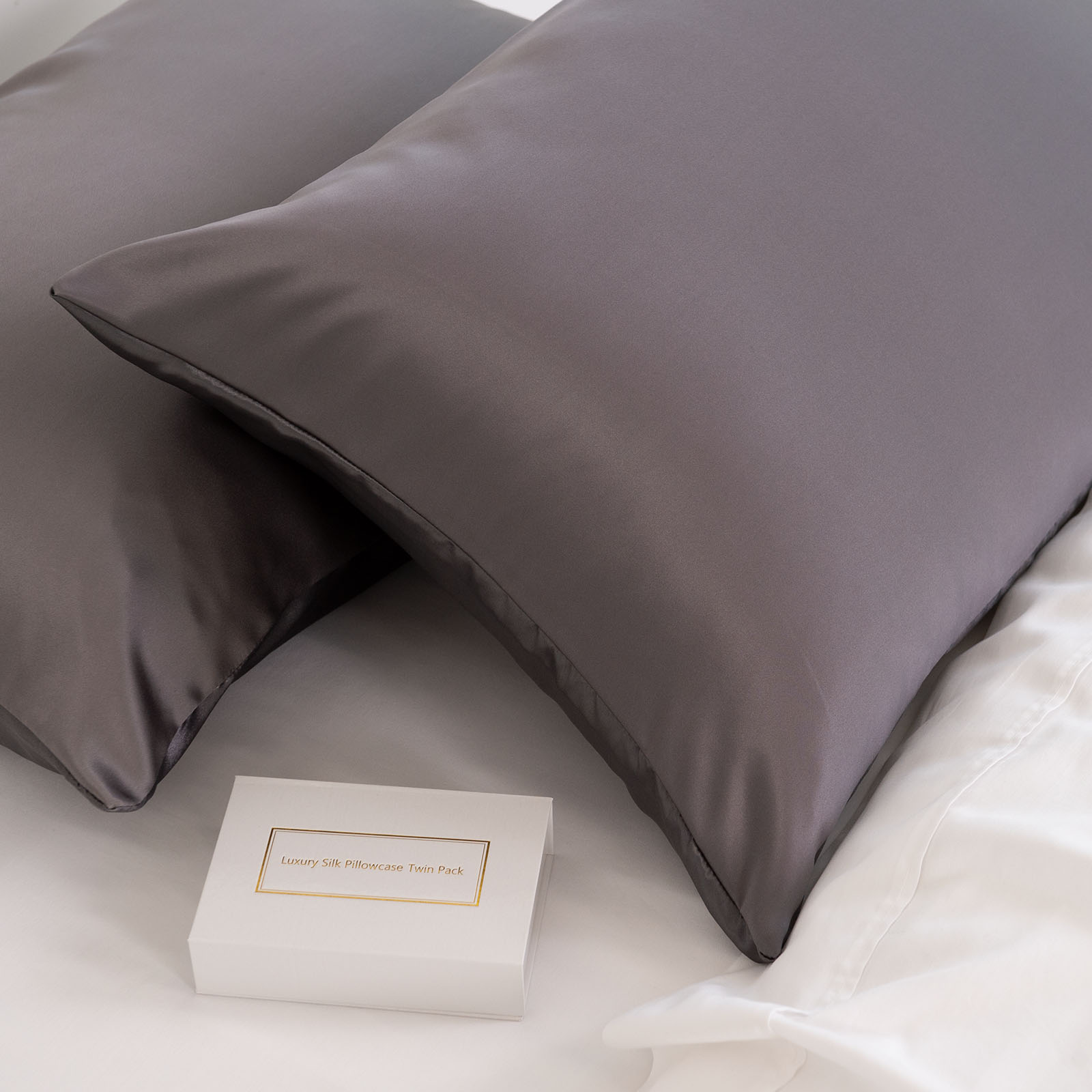 Royal Comfort Mulberry Soft Silk Luxurious Hypoallergenic Pillowcase Twin Pack - Picture 44 of 144