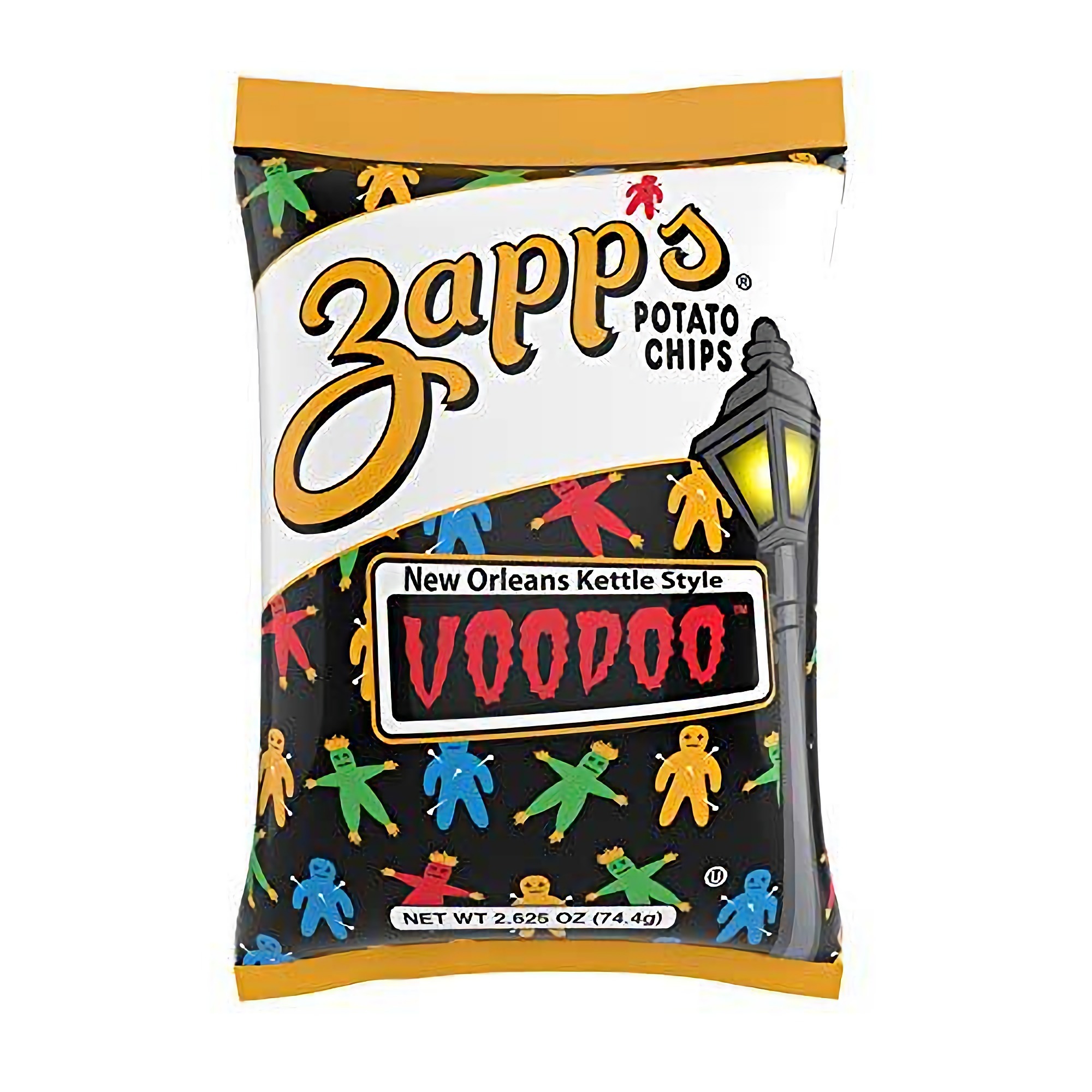 ZAPP'S Potato Chips Variety Pack | Evil Eye, Voodoo, Voodoo Heat, Mesquite BBQ, Cajun Dill Gatortator, 2.5 oz Hungry Sized Bags | 5-Pack 4