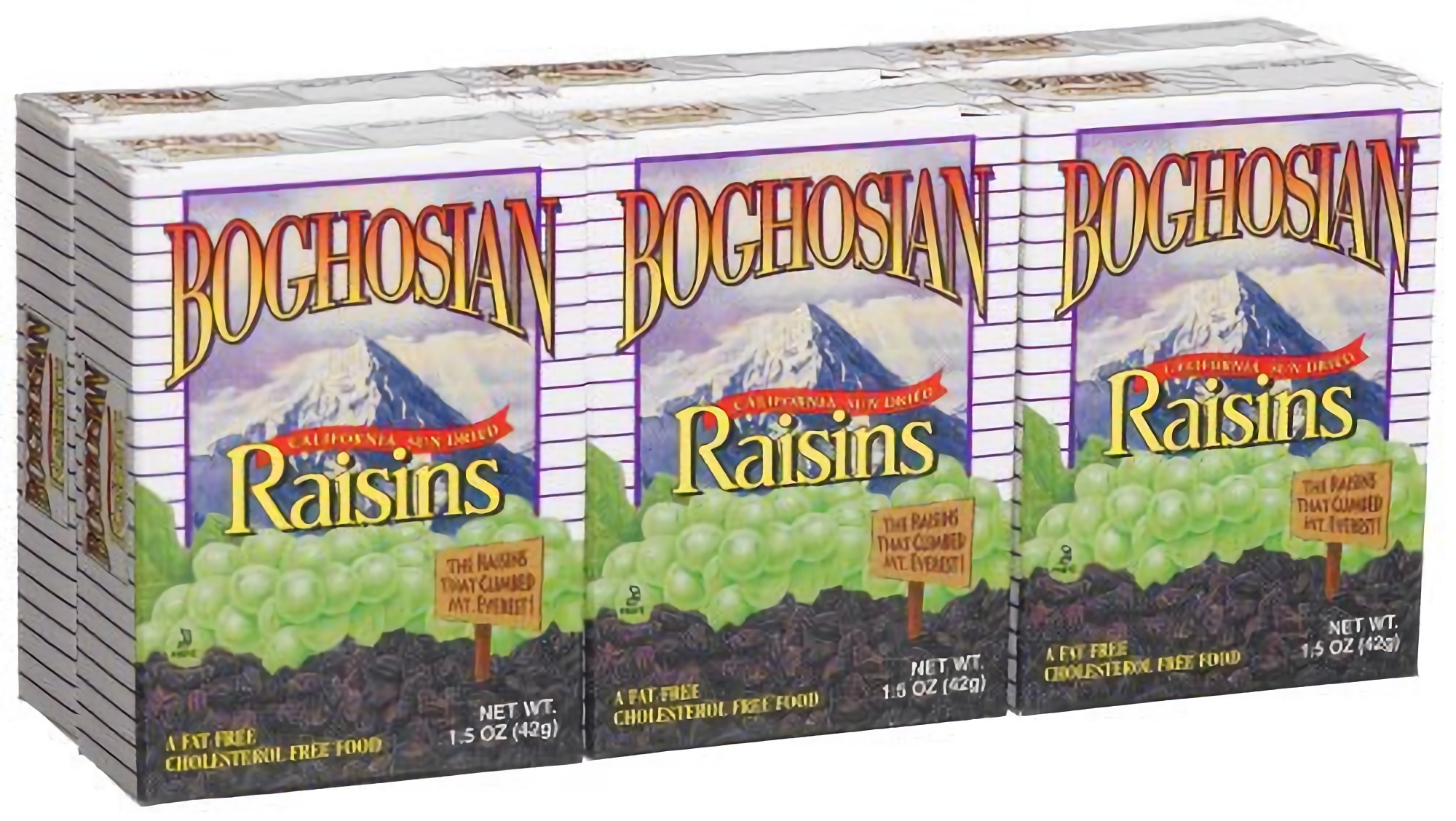 Boghosian Raisins, 6-Count 1.5-Ounce Boxes (Pack of 24)