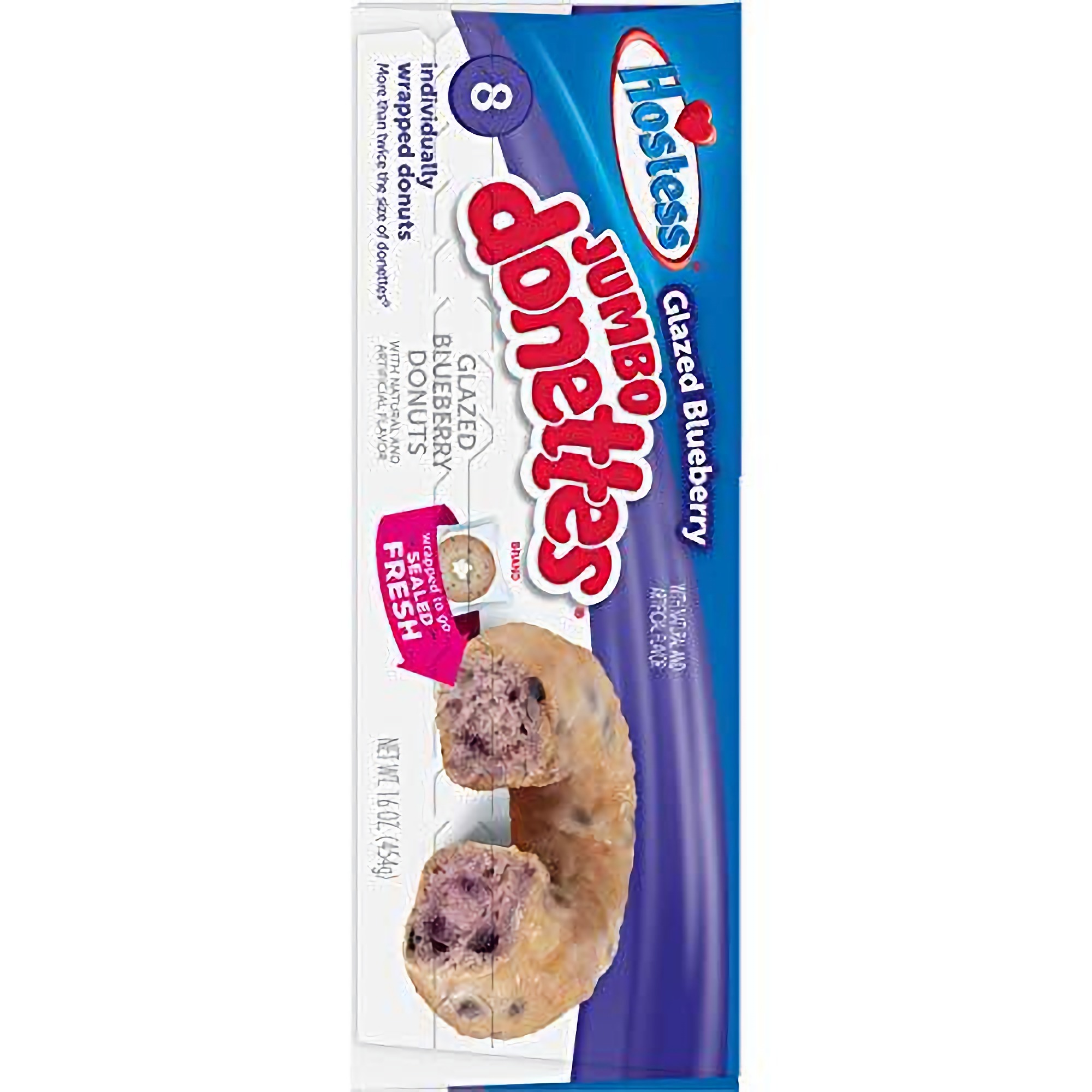 Hostess Blueberry Glazed Jumbo Donettes [8 Count Package] 5