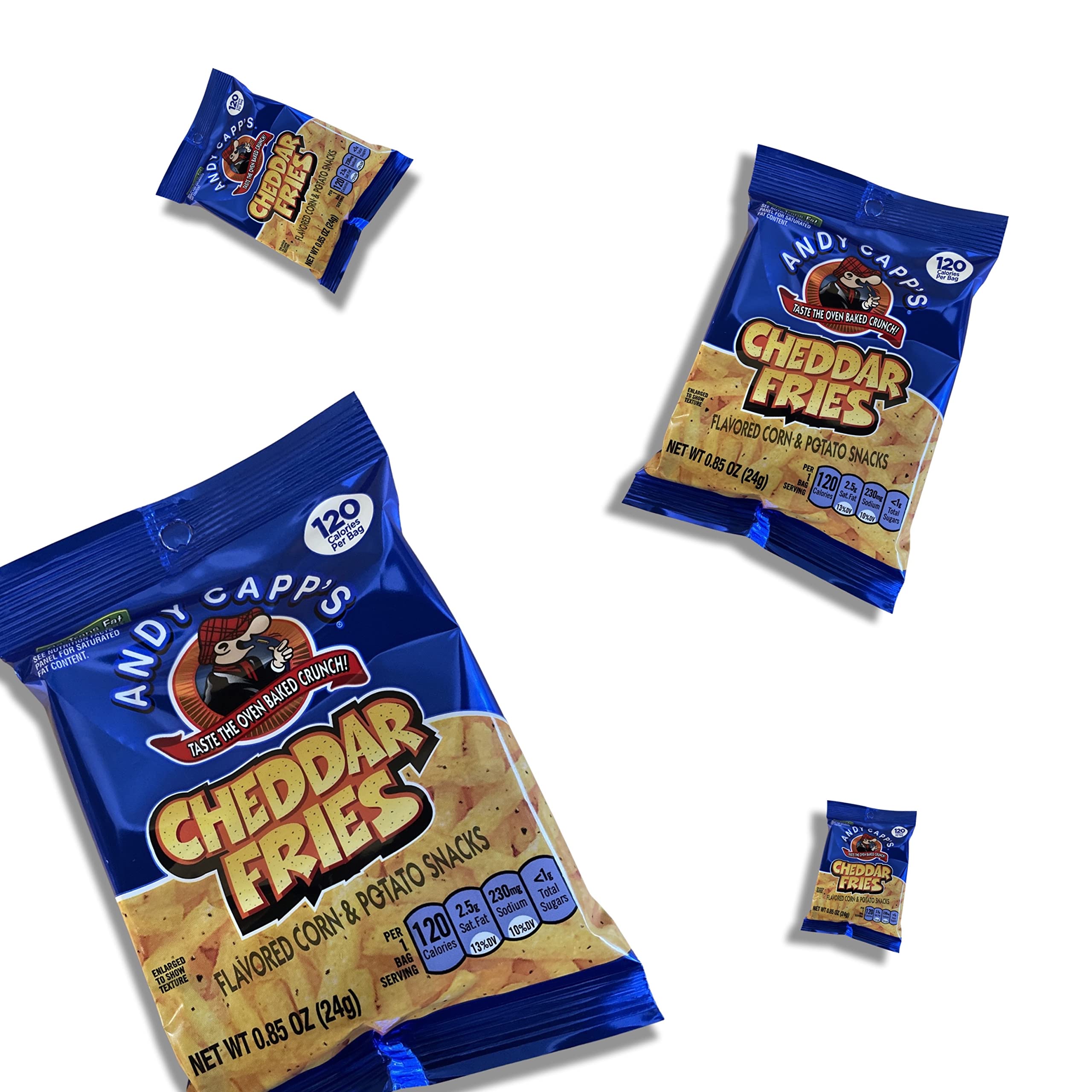 Cheddar Fries Snacks Value Pack   120 Calorie Packs | 24 Bags 4