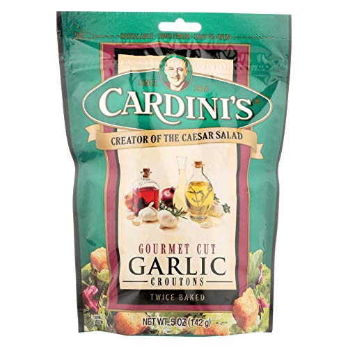 Cardini Gourmet Croutons, Garlic, 5-Ounce Packages (Pack of 12)