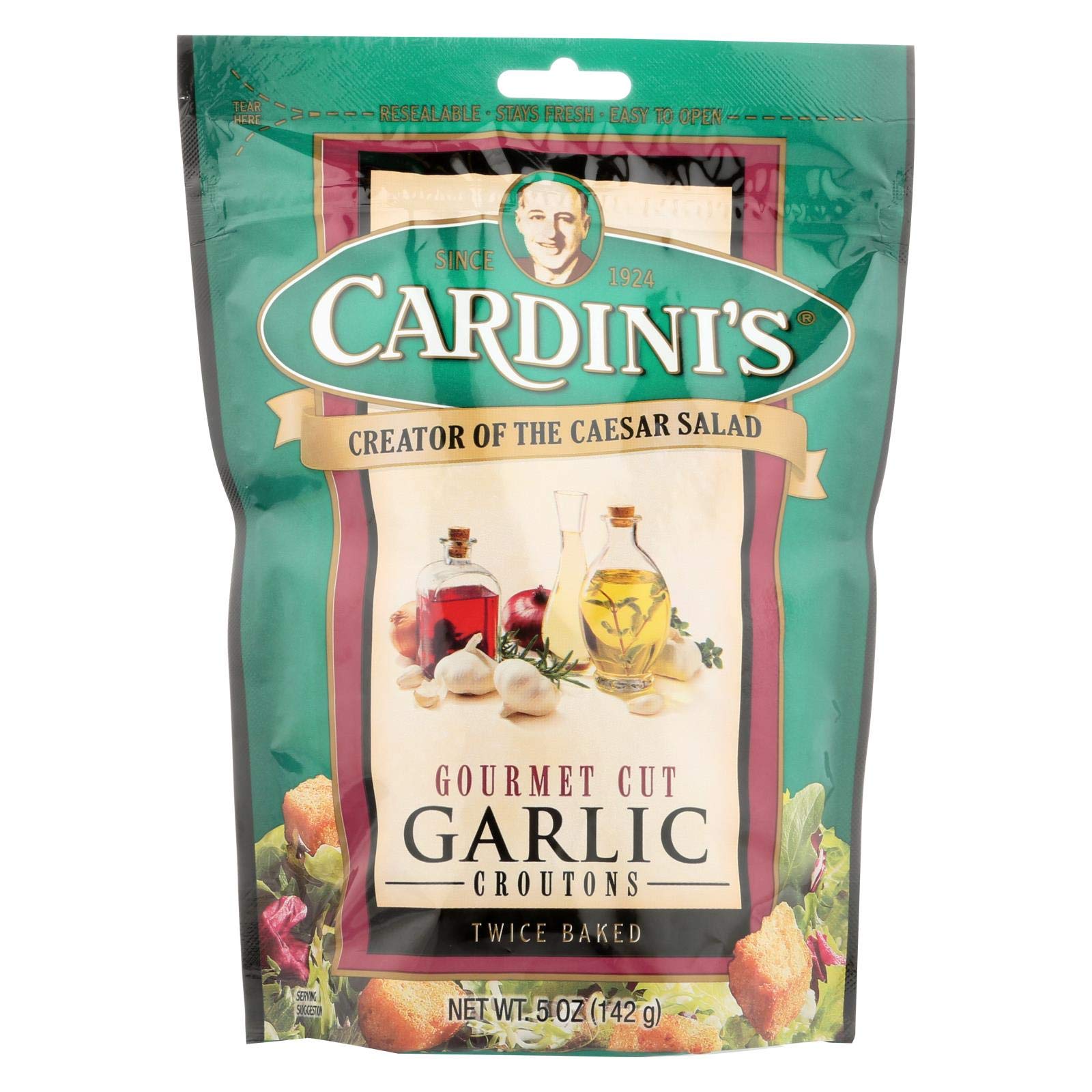Cardini Gourmet Croutons, Garlic, 5-Ounce Packages (Pack of 12) 2